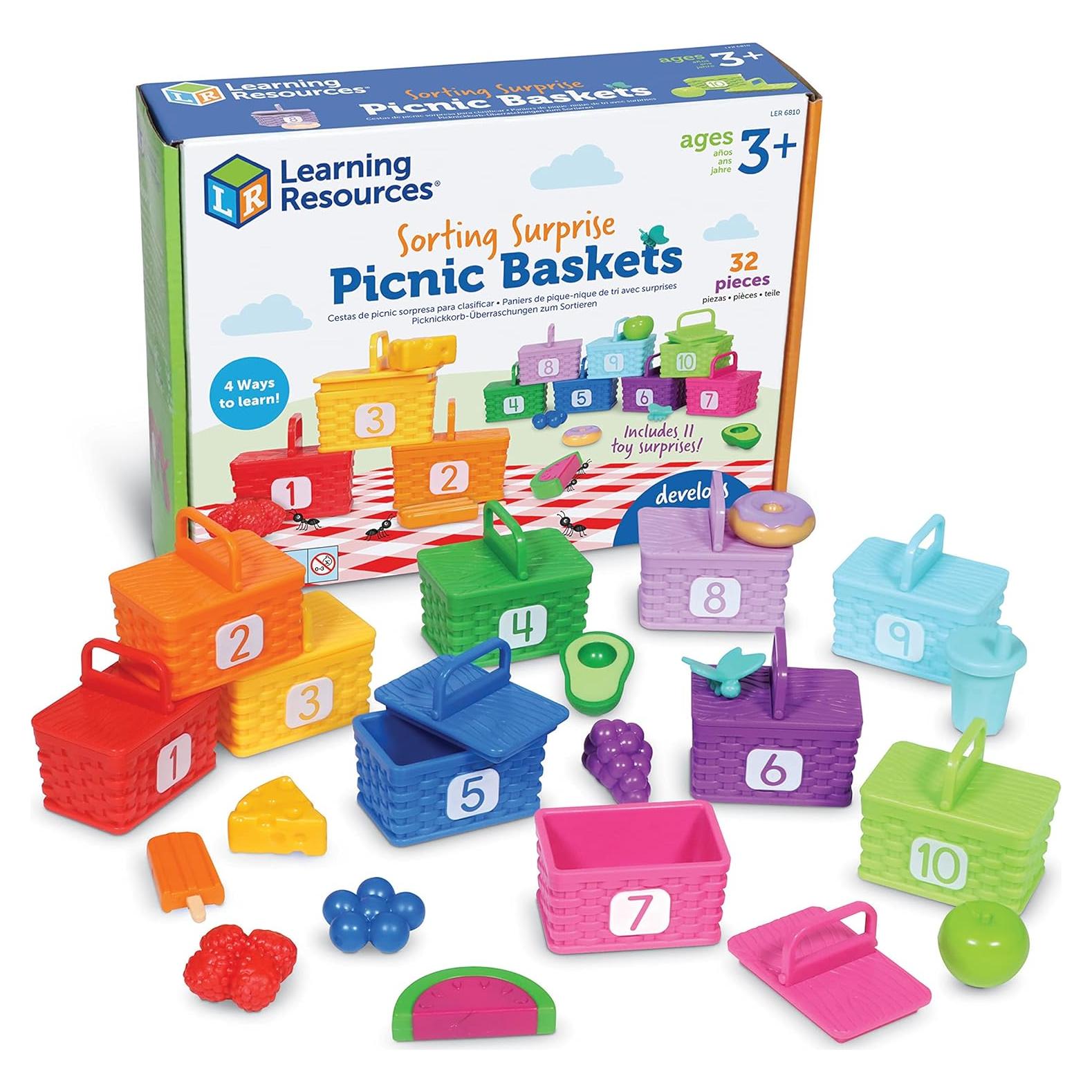 Cestas de Picnic Sorpresa Learning Resources 32 Piezas 3+
