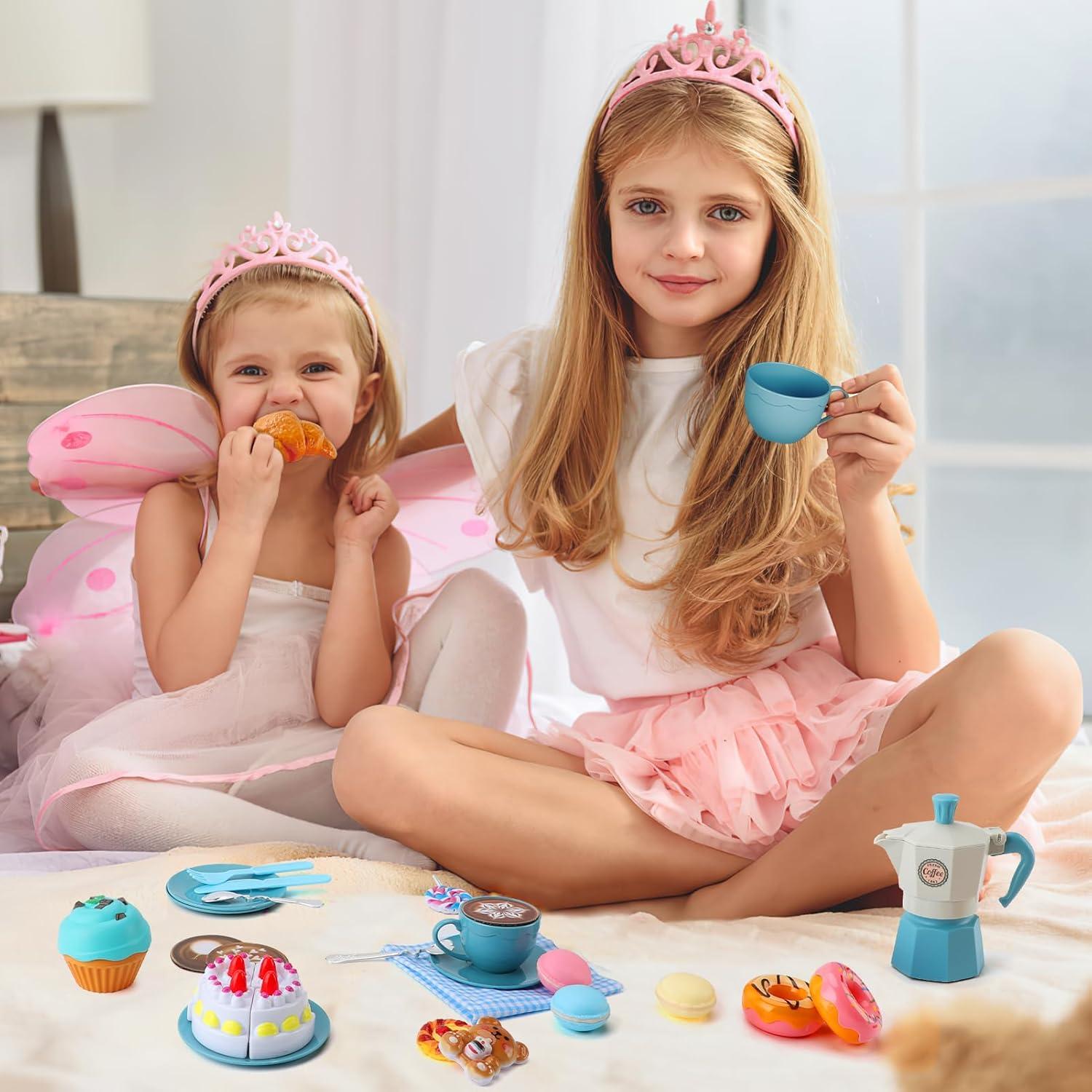 Juego de Té ITEFDTUTNE 30 Piezas con Canasta y Mantel