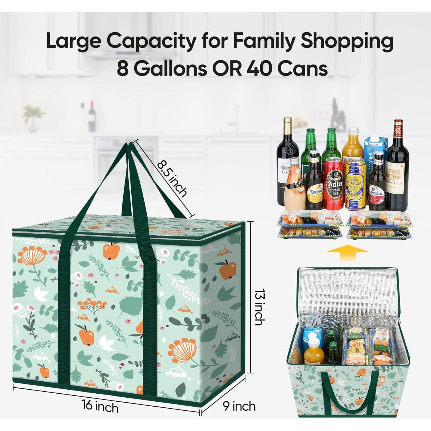 Bolsa de Compras Reutilizable BALEINE Aislada Grande 40.6x22.9x33cm