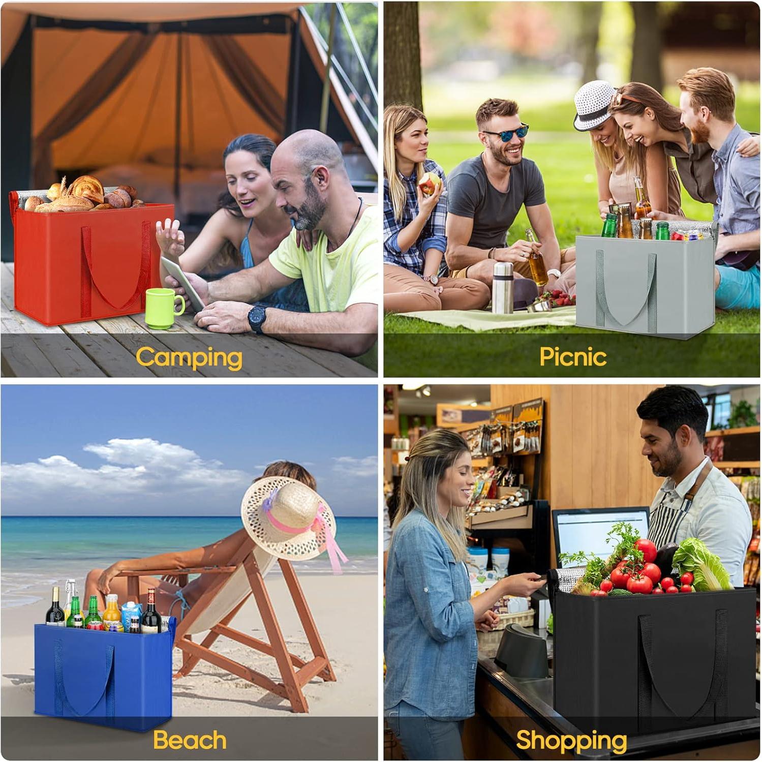 Bolsa de Compras Reutilizable BALEINE Aislada Grande 40.6x22.9x33cm