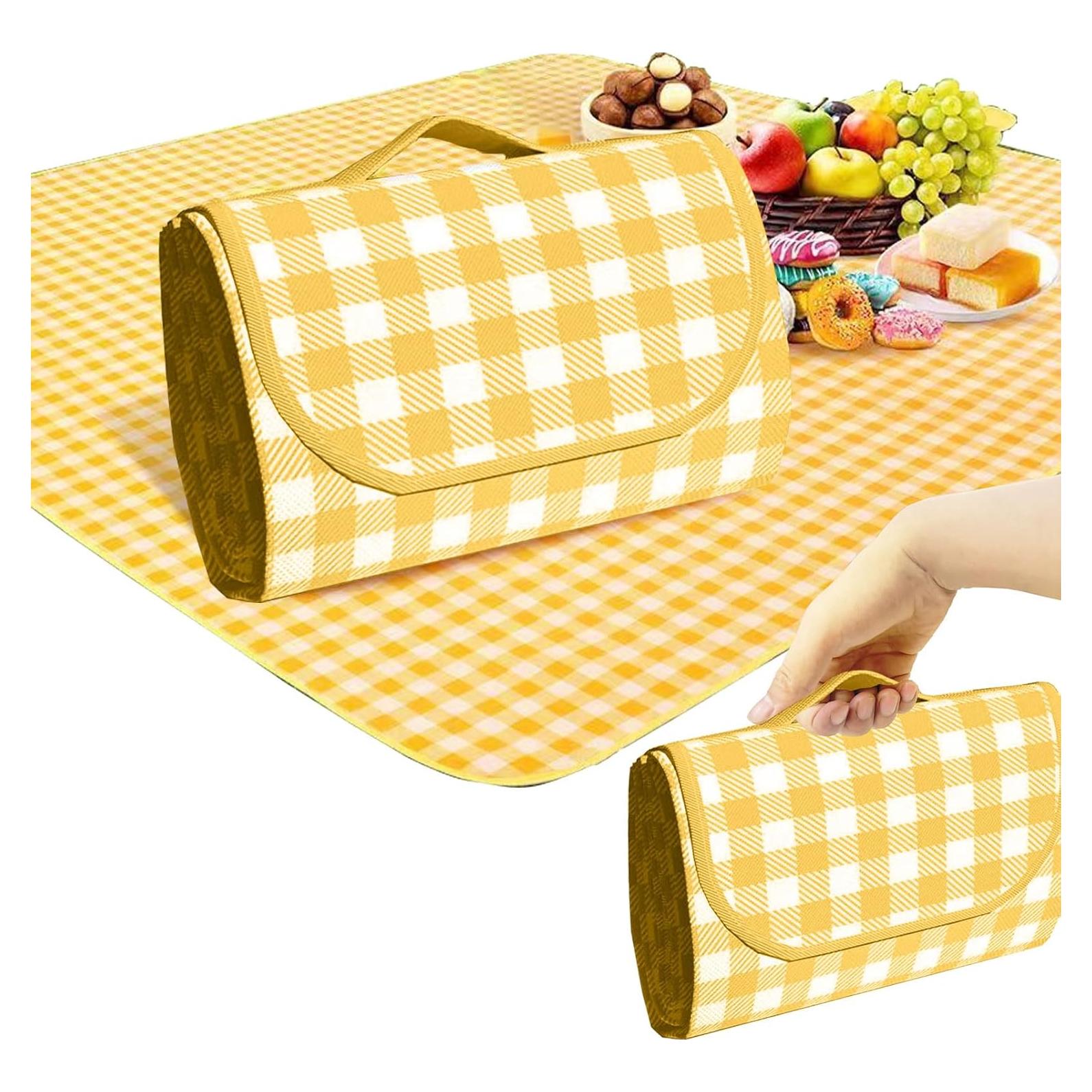 Manta de Picnic Plegable Genérico 1.02m x 1.52m Amarillo