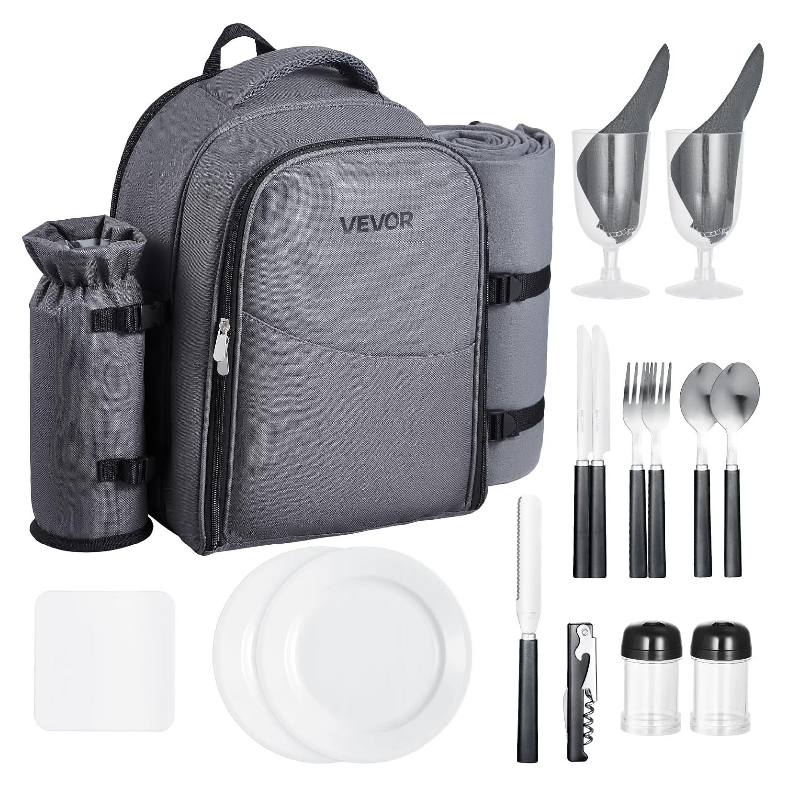Mochila de Picnic VEVOR para 2 Personas con Compartimento Térmico