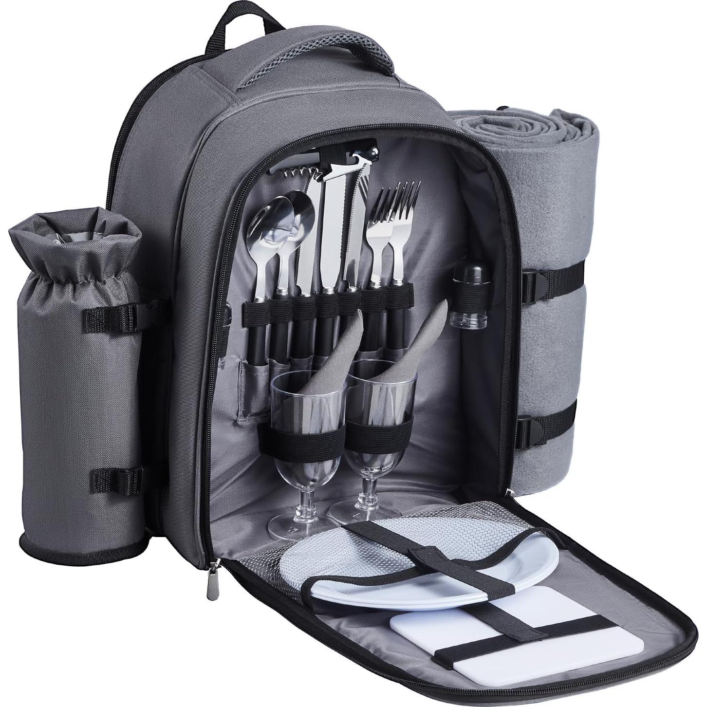 Mochila de Picnic VEVOR para 2 Personas con Compartimento Térmico