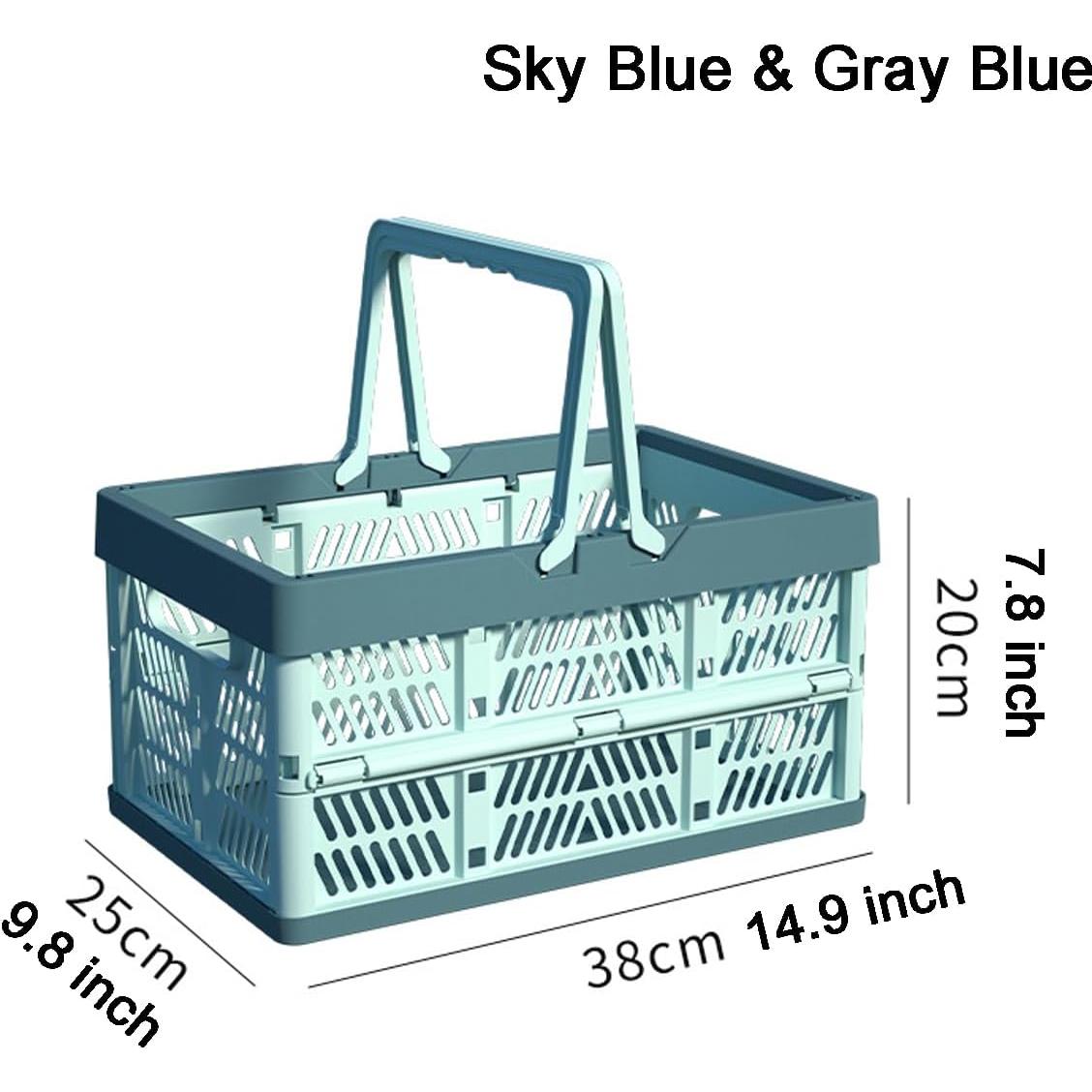Caja de Almacenamiento Plegable VIGAER 20L Azul Cielo y Gris