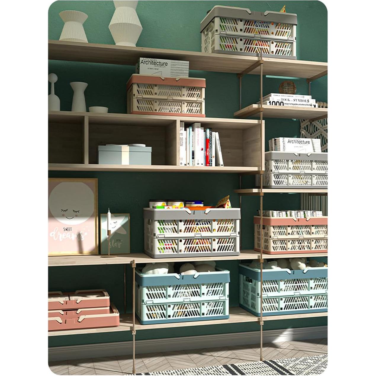 Caja de Almacenamiento Plegable VIGAER 20L Azul Cielo y Gris