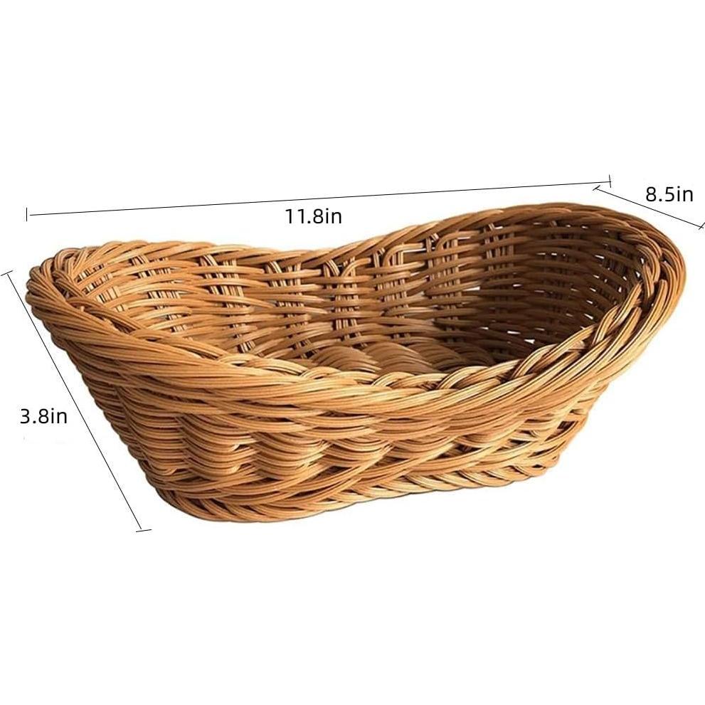 Canastas de Pan Tejidas ANRUIDE - 2 Piezas 30.2x21.3 cm