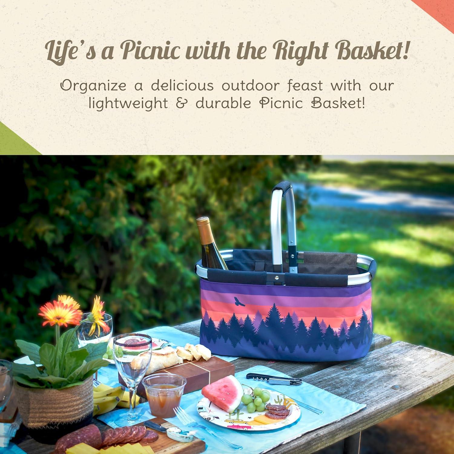 Cesta de Picnic Plegable Camp Casual CC-010GPB Gris 68.6x48.3cm