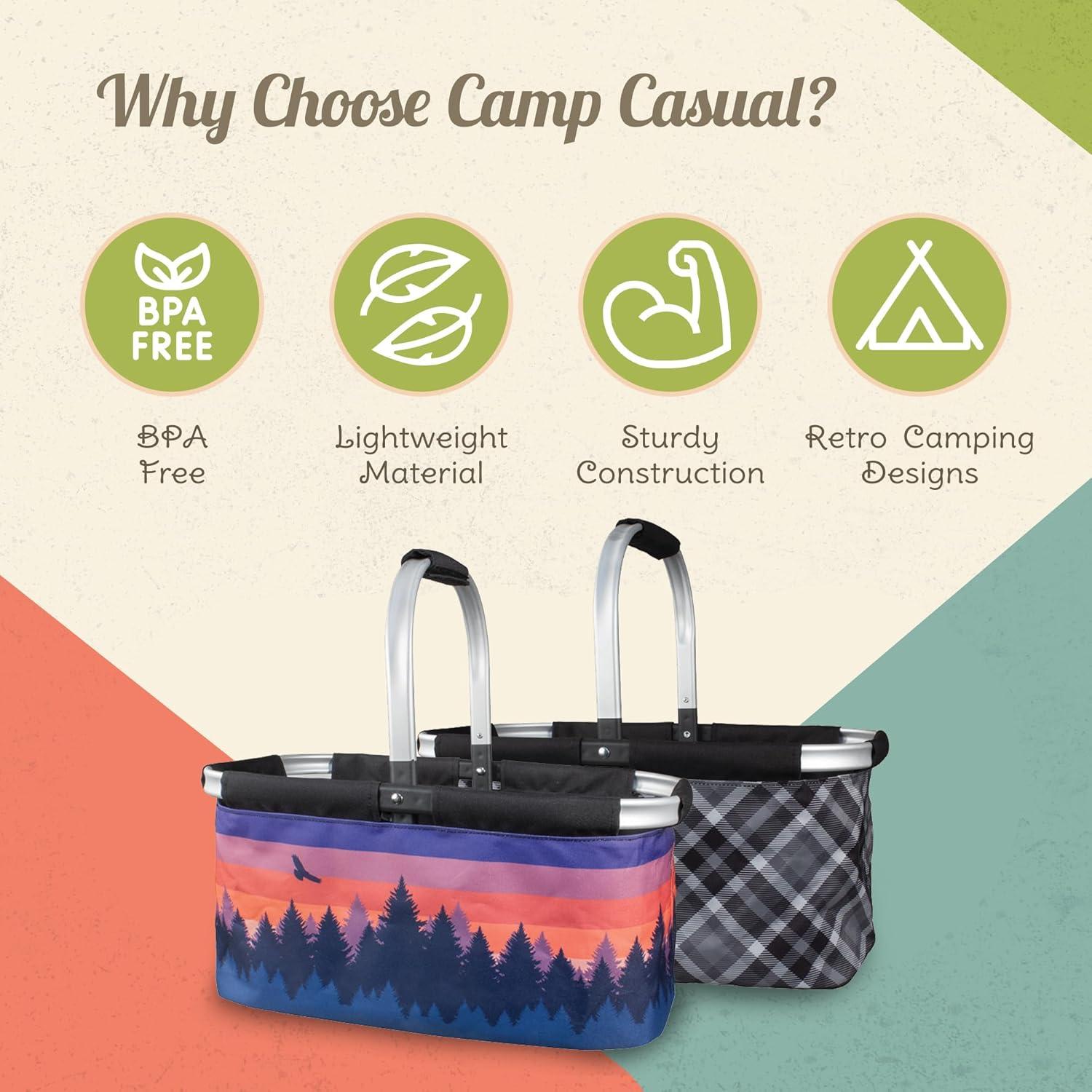 Cesta de Picnic Plegable Camp Casual CC-010GPB Gris 68.6x48.3cm