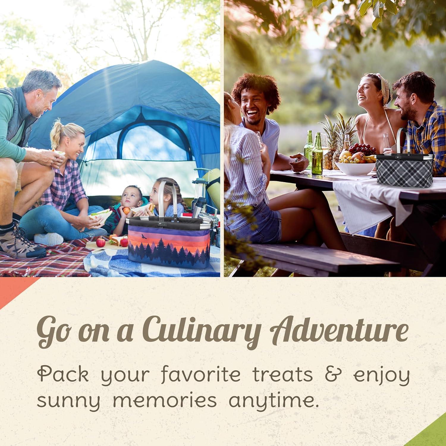 Cesta de Picnic Plegable Camp Casual CC-010GPB Gris 68.6x48.3cm