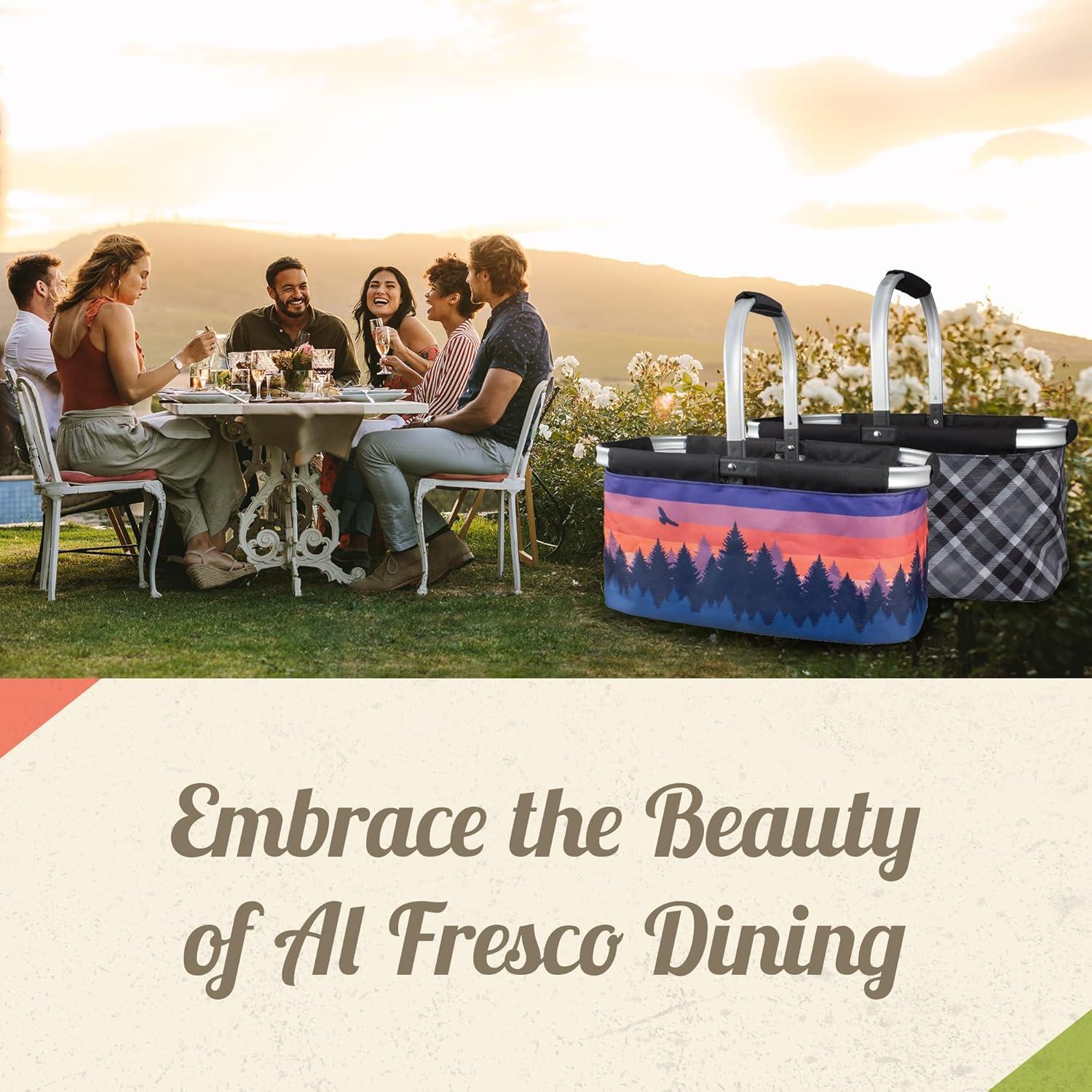 Cesta de Picnic Plegable Camp Casual CC-010GPB Gris 68.6x48.3cm