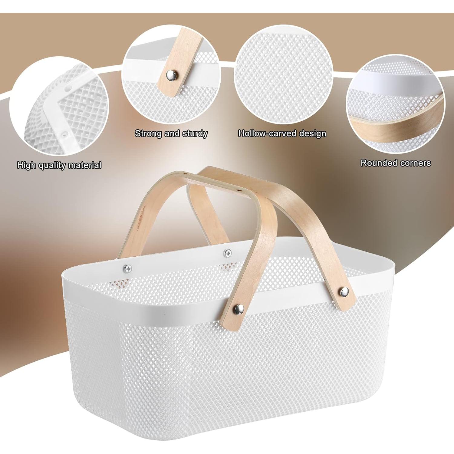 Cesta de Almacenamiento de Malla Plástica Sadnyy 4 Piezas 40x25x18cm