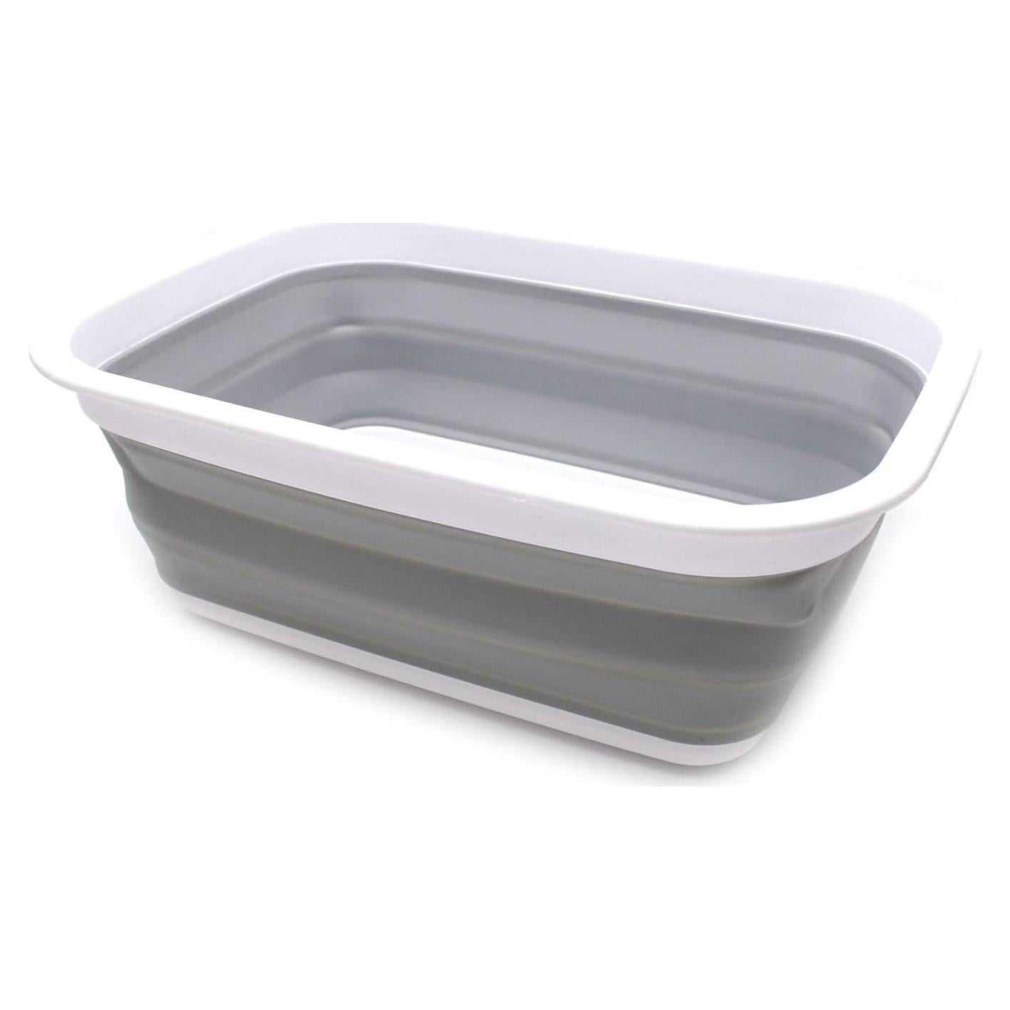 Bañera Plegable SAMMART 9.2L Gris - Canasta de Picnic