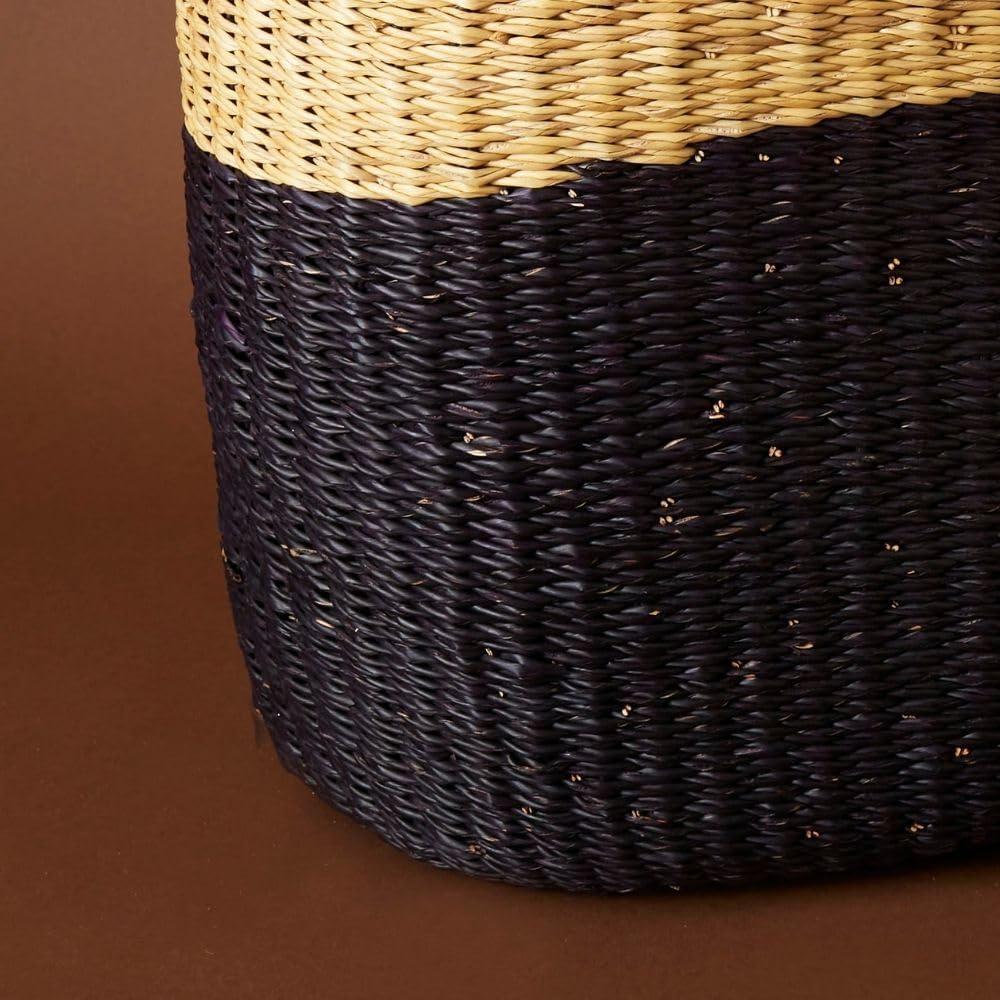 Cesta de Picnic Bolga Africana - Grande, Negra y Natural