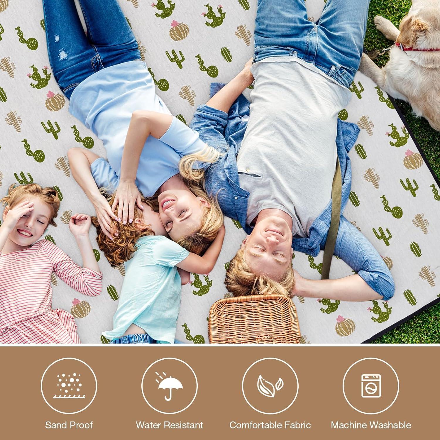 Manta de Picnic Impermeable WILLOW WEAVE 200x145 cm Verde/Tan