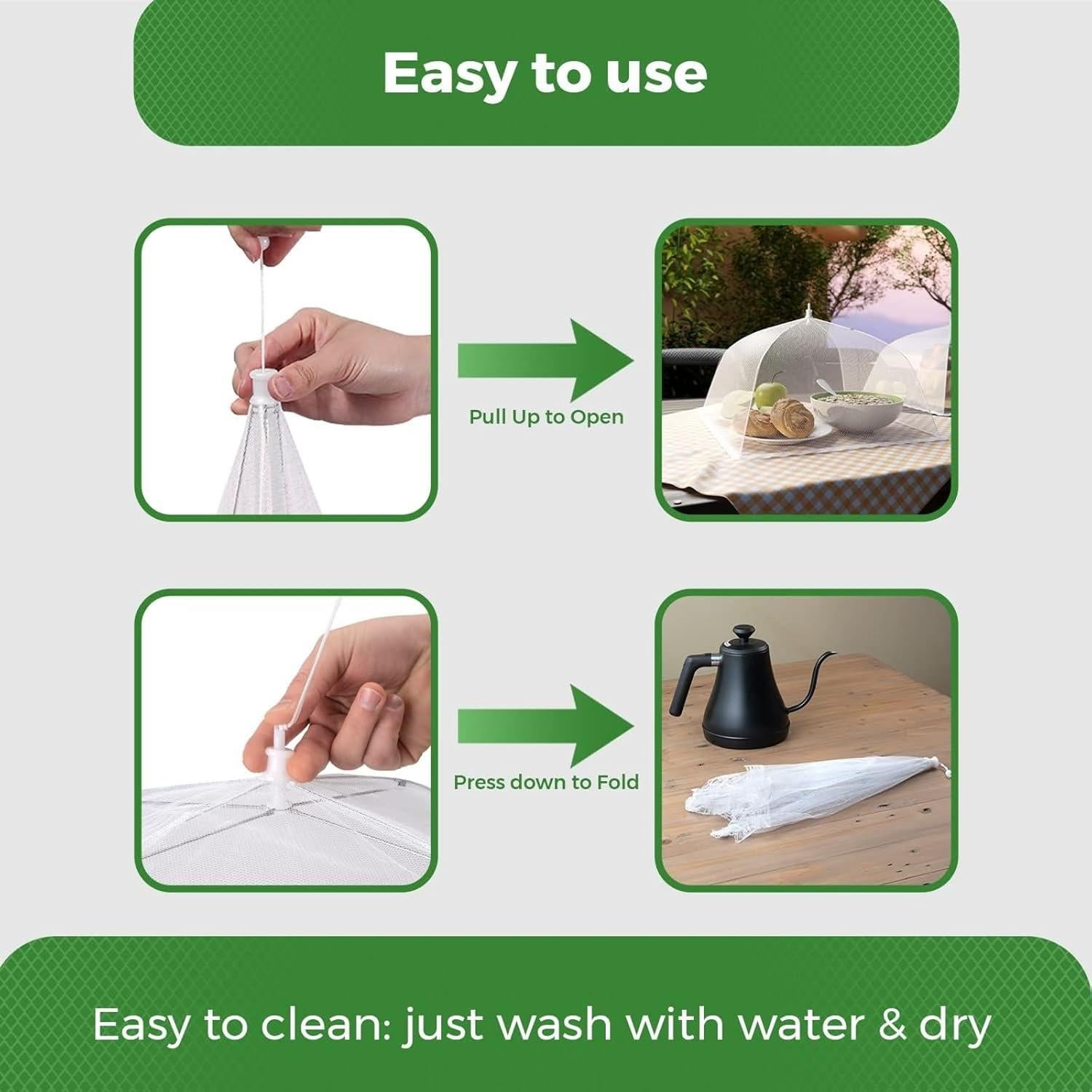 Cubiertas de Alimentos Plegables Simply Genius 43x43 cm - 6 Pzas