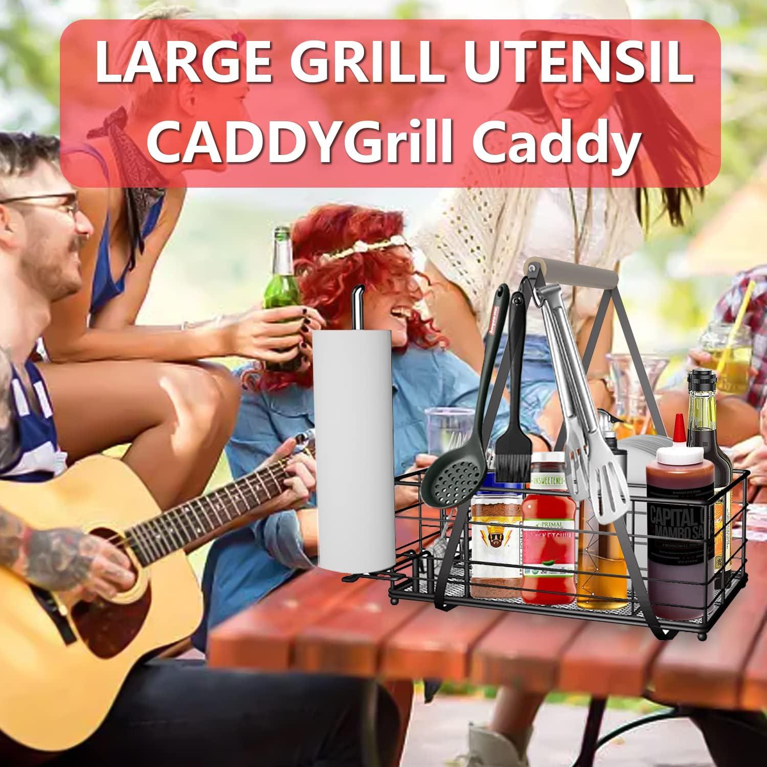 Caddy de Utensilios BBQ LELOCLE 10 Compartimentos Negro