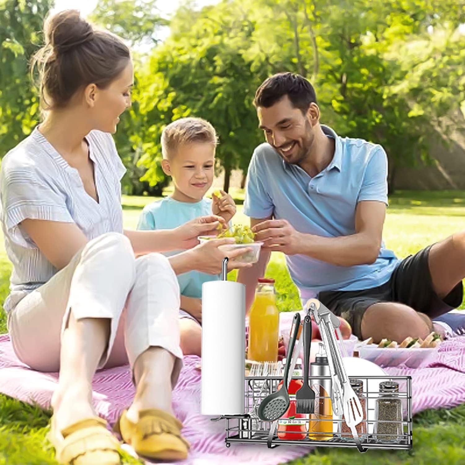 Caddy de Utensilios BBQ LELOCLE 10 Compartimentos Negro