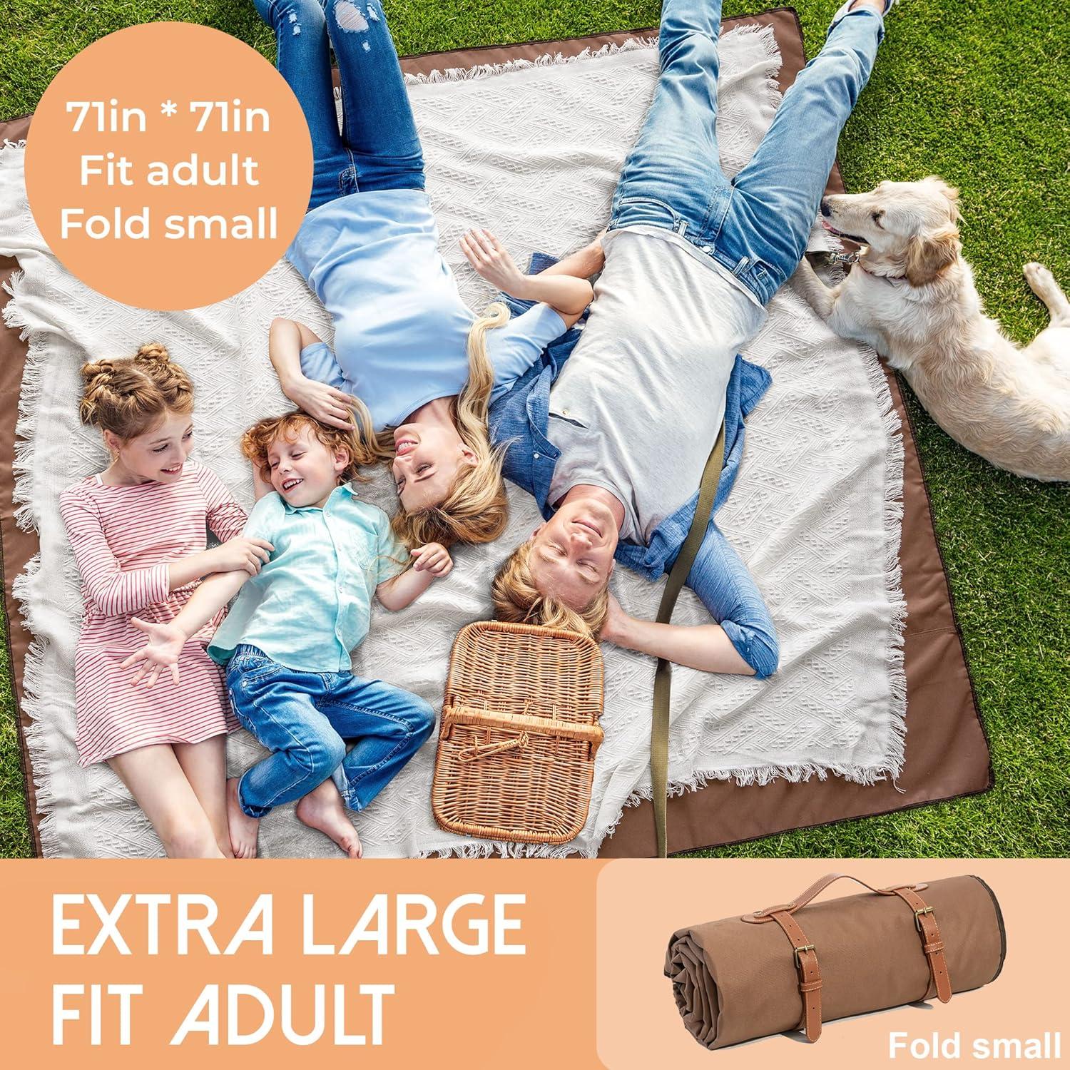 Manta de Picnic Impermeable 2 en 1 Tiny Land 180x180cm