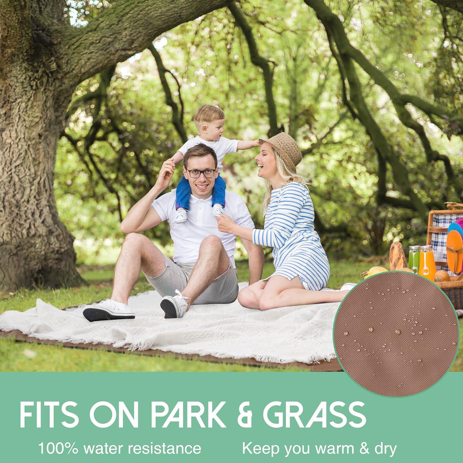 Manta de Picnic Impermeable 2 en 1 Tiny Land 180x180cm