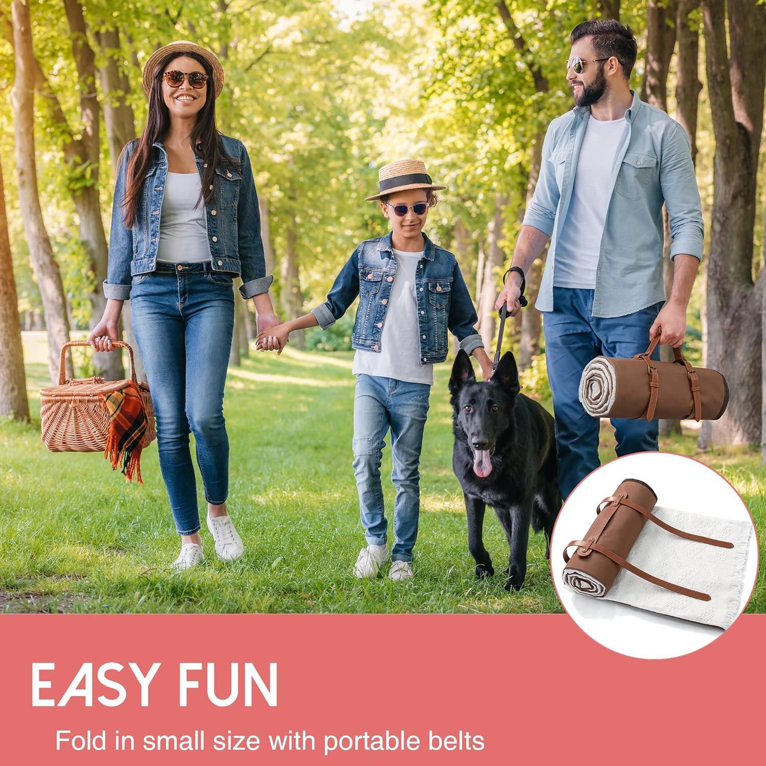 Manta de Picnic Impermeable 2 en 1 Tiny Land 180x180cm