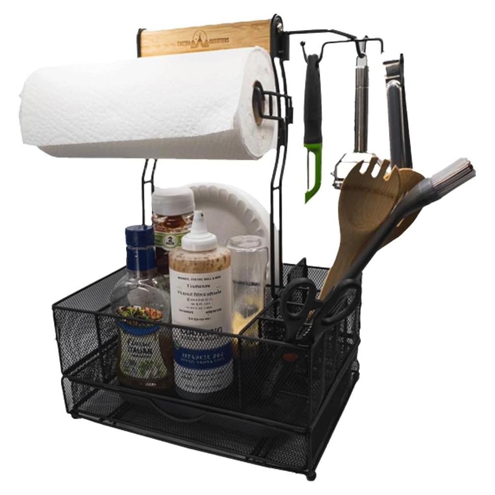 Caddy de Parrilla Plegable Castra Outfitters 34x24cm Negro