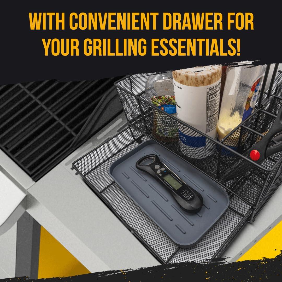 Caddy de Parrilla Plegable Castra Outfitters 34x24cm Negro