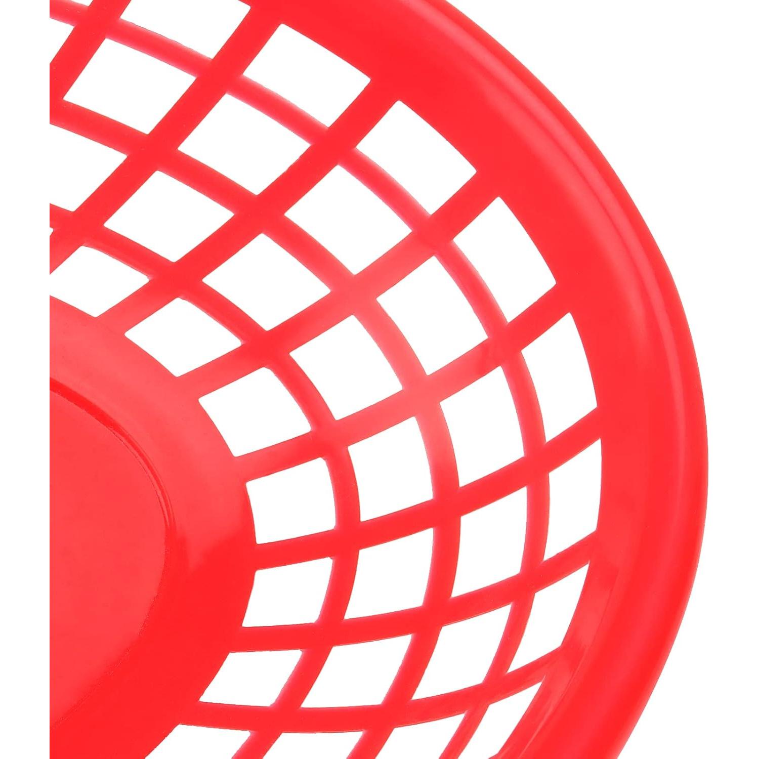 Paquete de 40 cestas de plástico HEIHAK rojas 22.9x14.5 cm