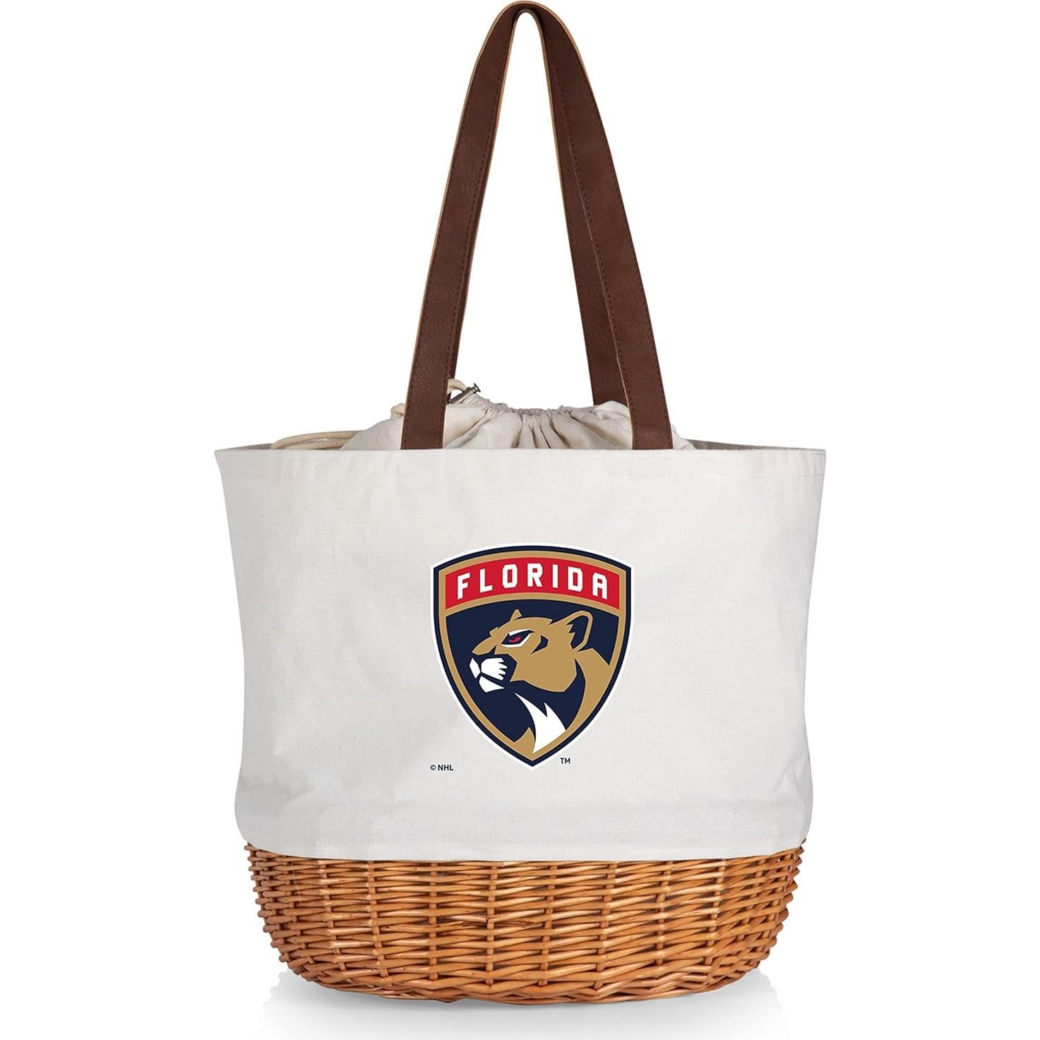 Canasto de Mimbre y Lona Coronado Picnic Time 35.88x29.05x34.04cm