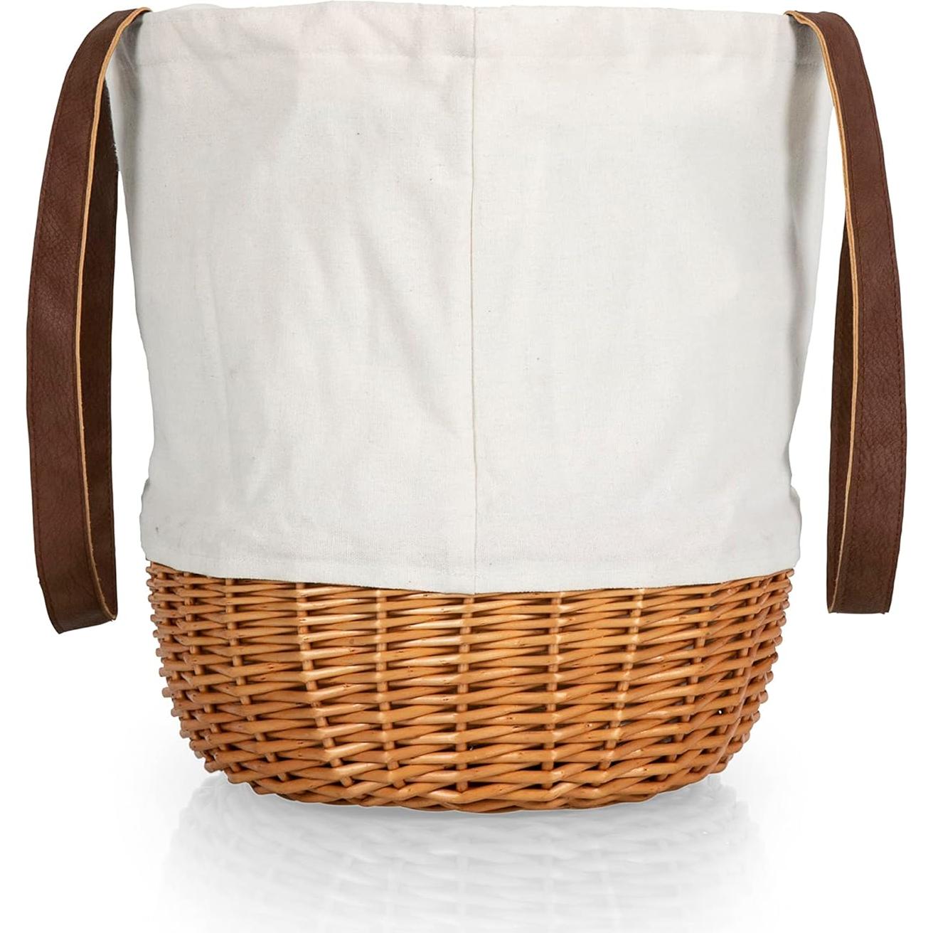 Canasto de Mimbre y Lona Coronado Picnic Time 35.88x29.05x34.04cm