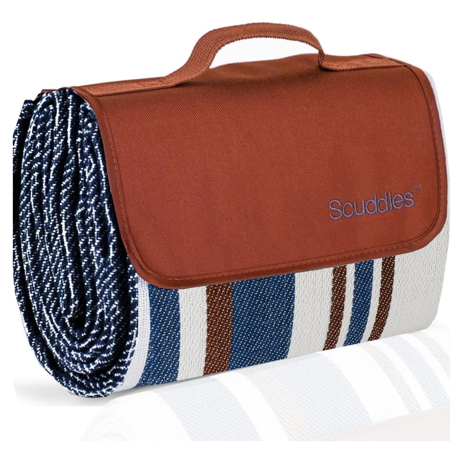 Manta de Picnic Scuddles Extra Grande 1.52x1.91m Rayas Azules