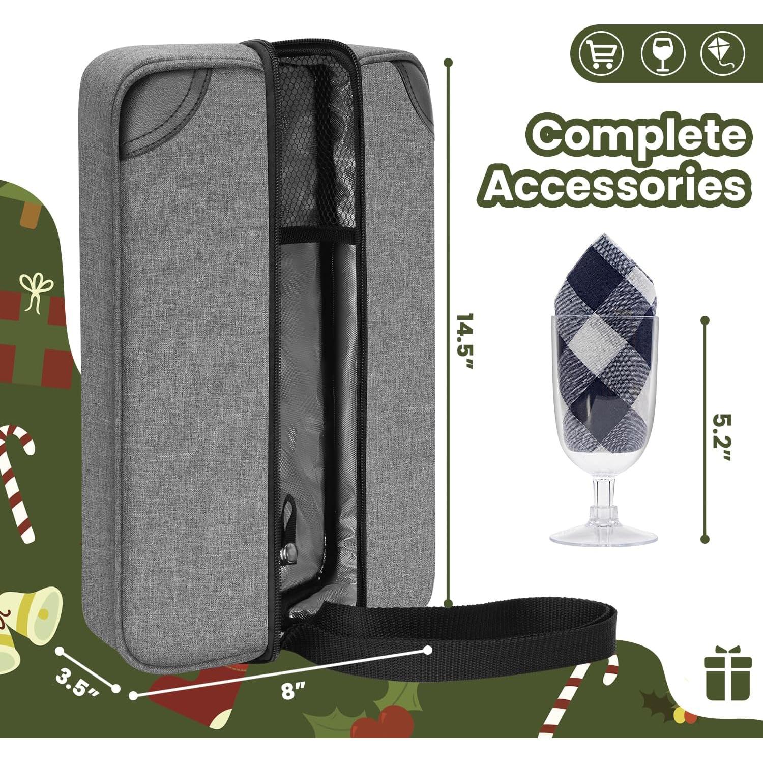 Bolsa de Vino ALLCAMP Gris con Compartimento Enfriador