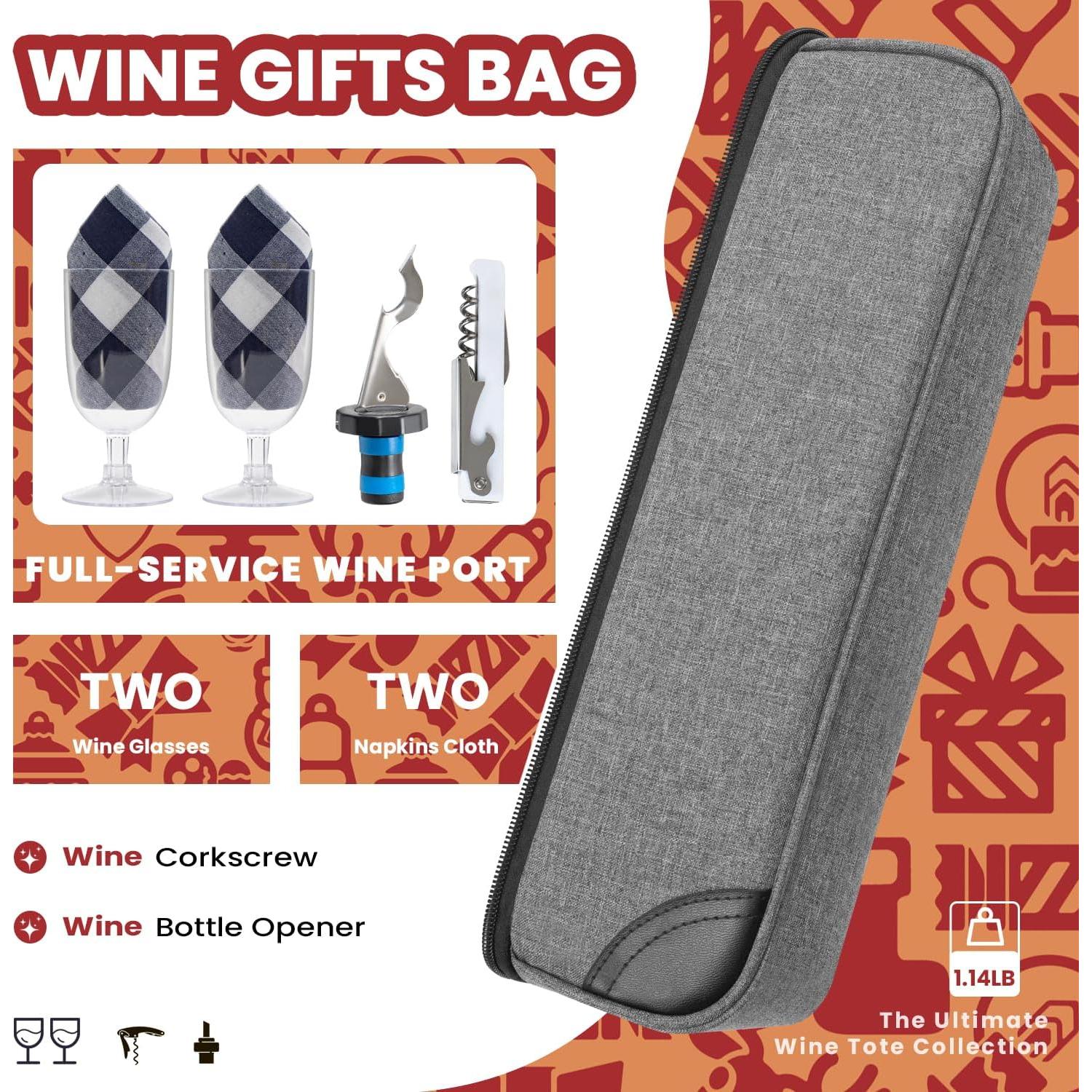 Bolsa de Vino ALLCAMP Gris con Compartimento Enfriador