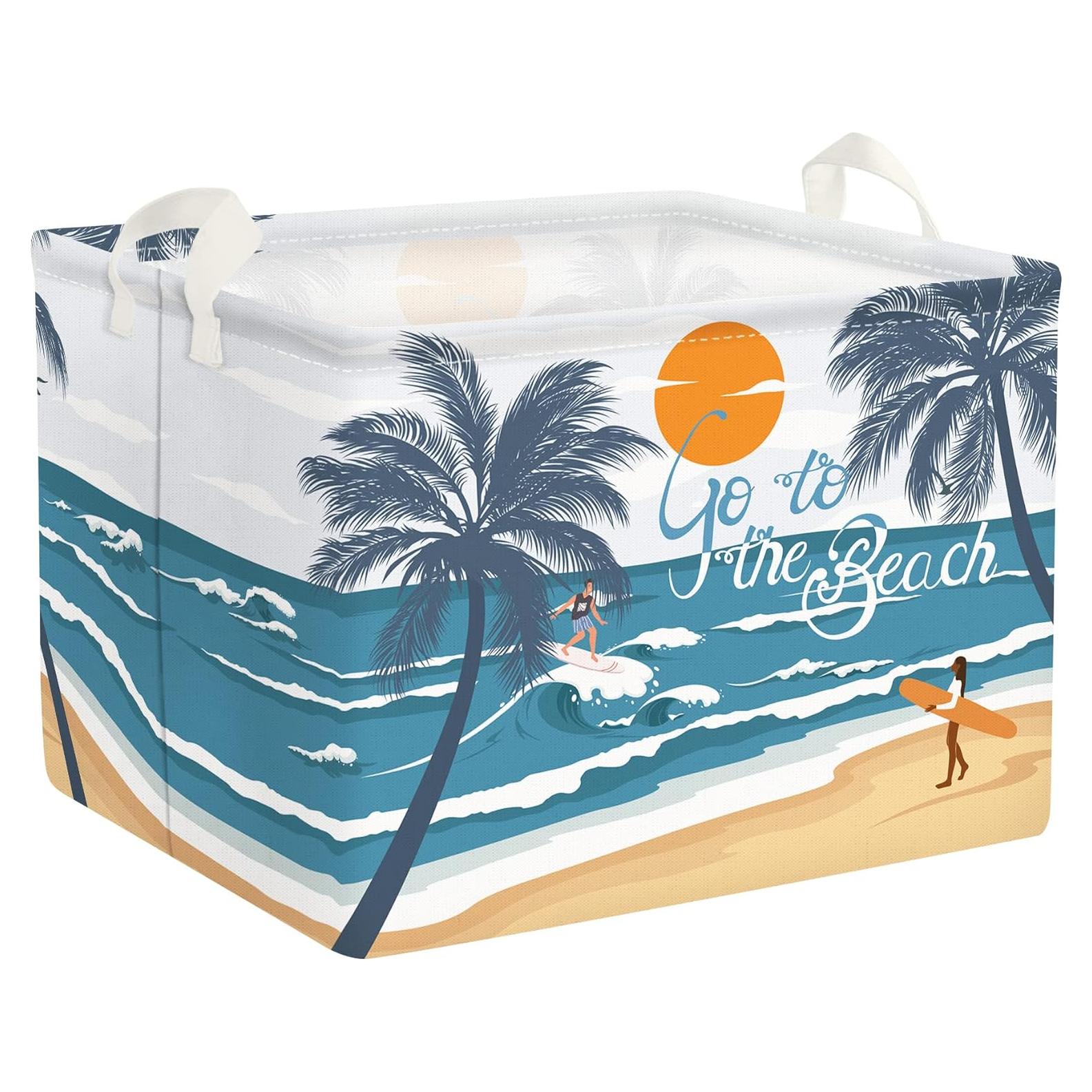 Cesta de Almacenamiento Clastyle Azul Playa 36L Rectangular