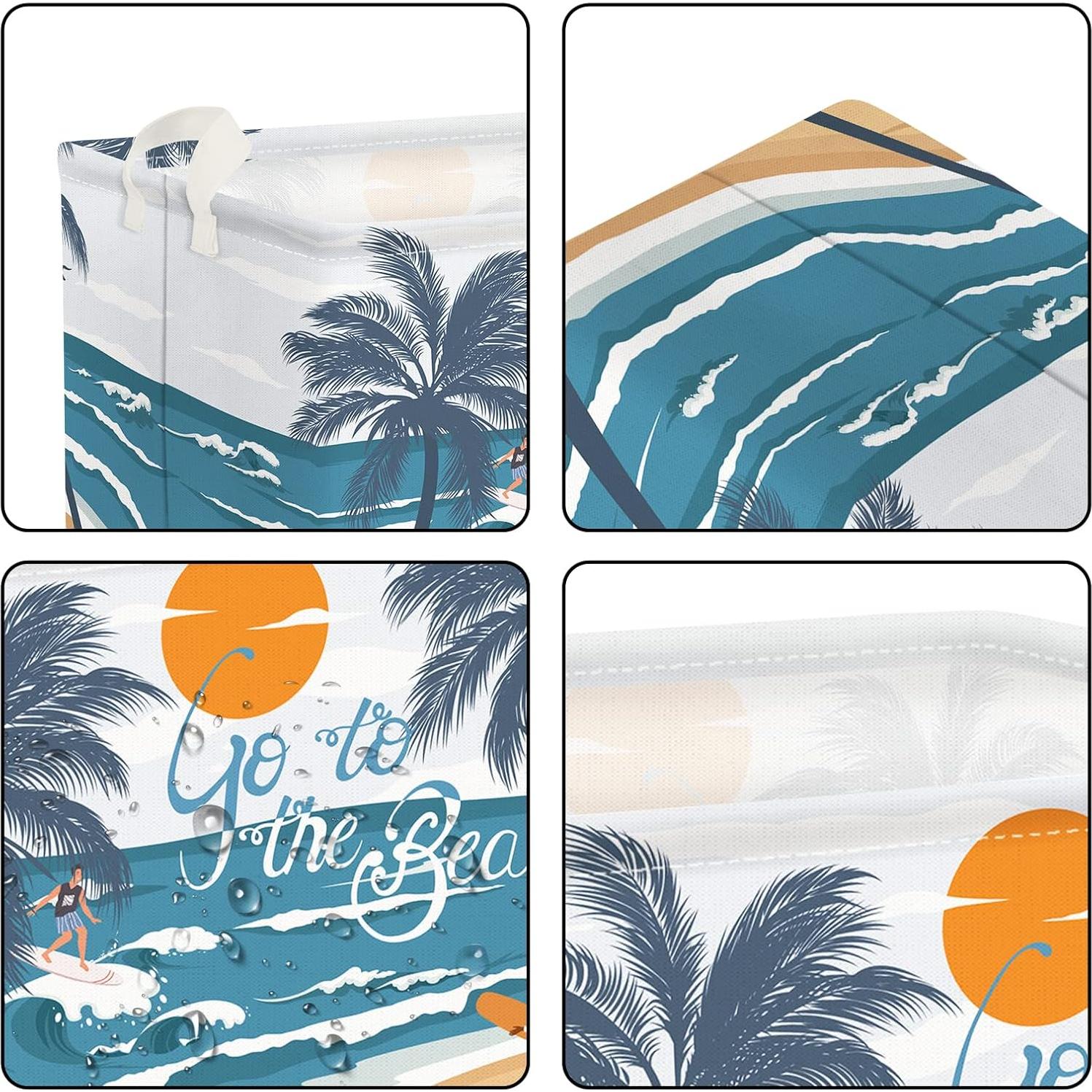 Cesta de Almacenamiento Clastyle Azul Playa 36L Rectangular