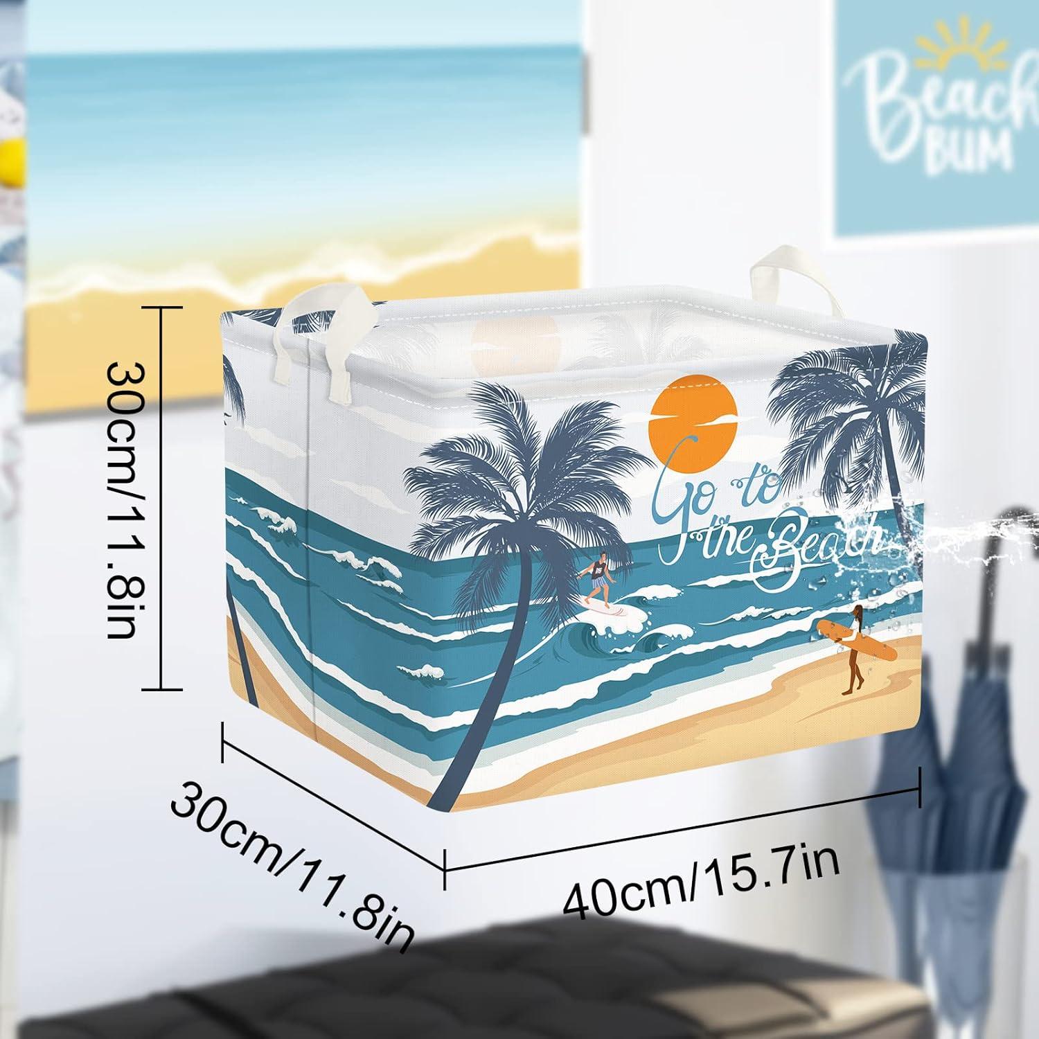 Cesta de Almacenamiento Clastyle Azul Playa 36L Rectangular