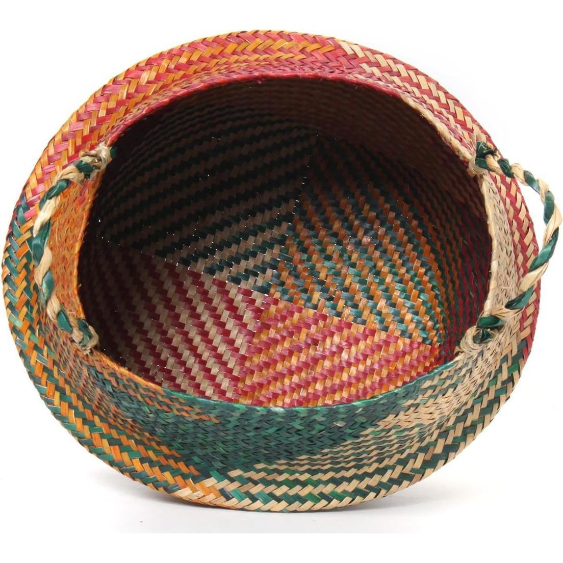 Cesta de Playa Plegable ABAO TIO 32x28CM Hierba Marina Colorida