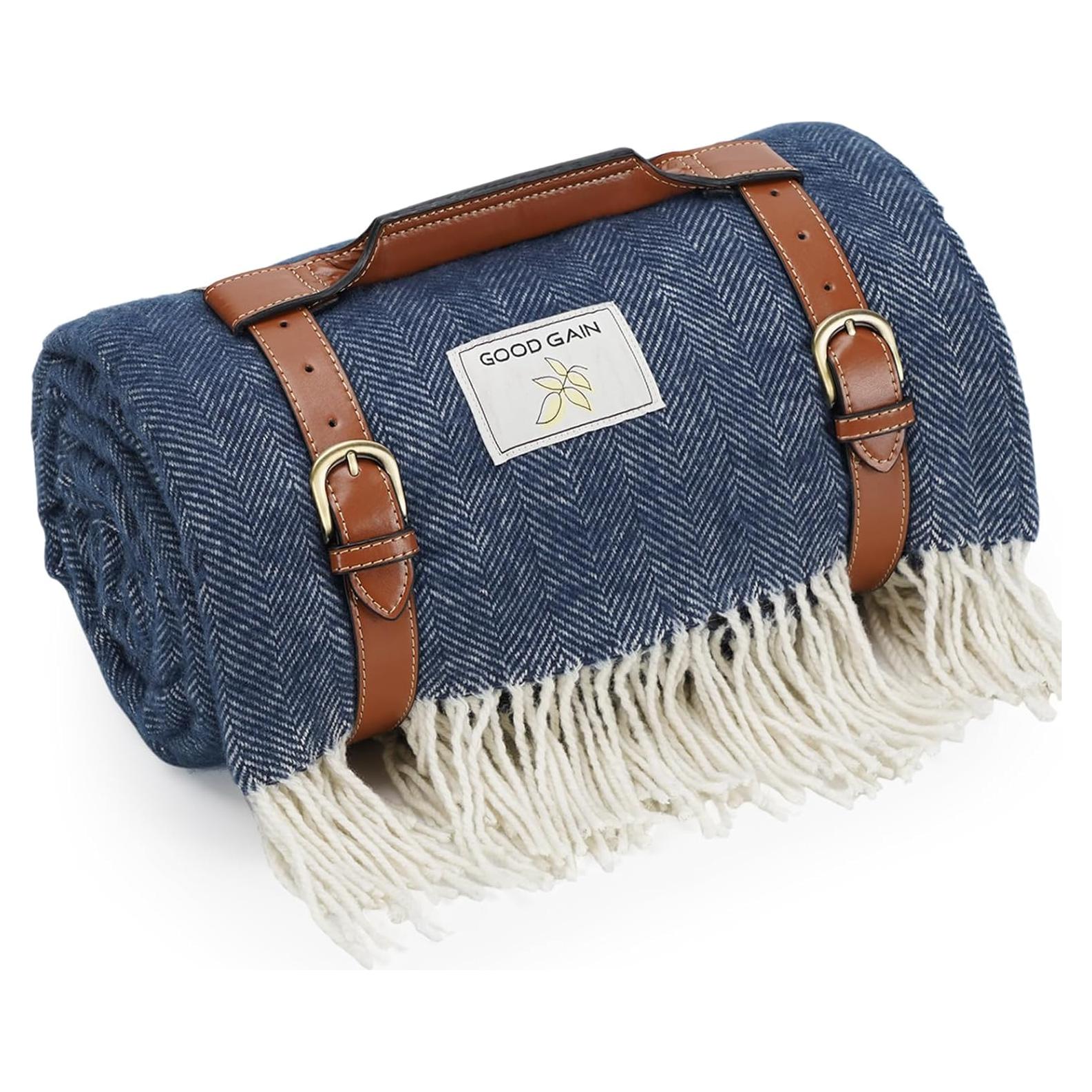 Manta de Picnic Impermeable G GOOD GAIN 203x152cm Azul