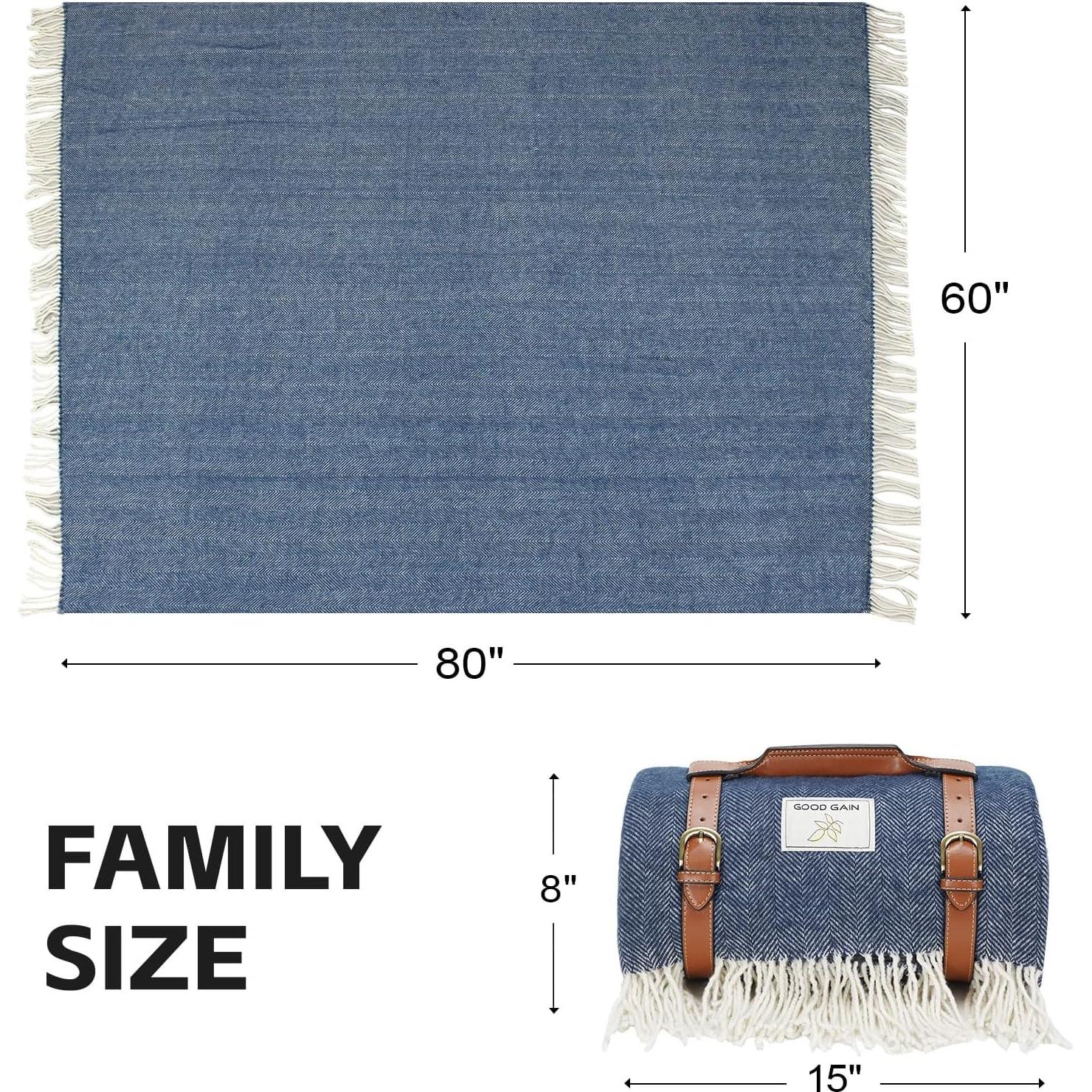 Manta de Picnic Impermeable G GOOD GAIN 203x152cm Azul