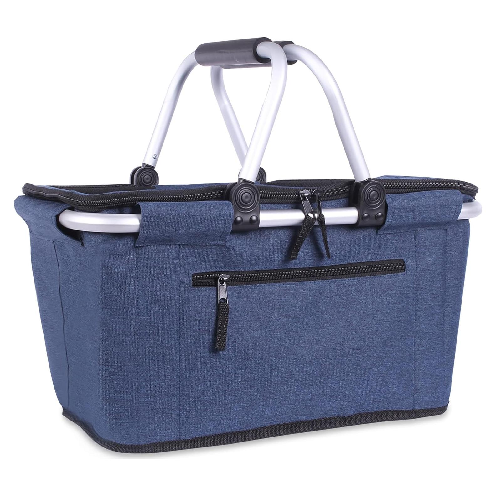 Cesta de Picnic Plegable SIYUAN 27L Aislada Azul