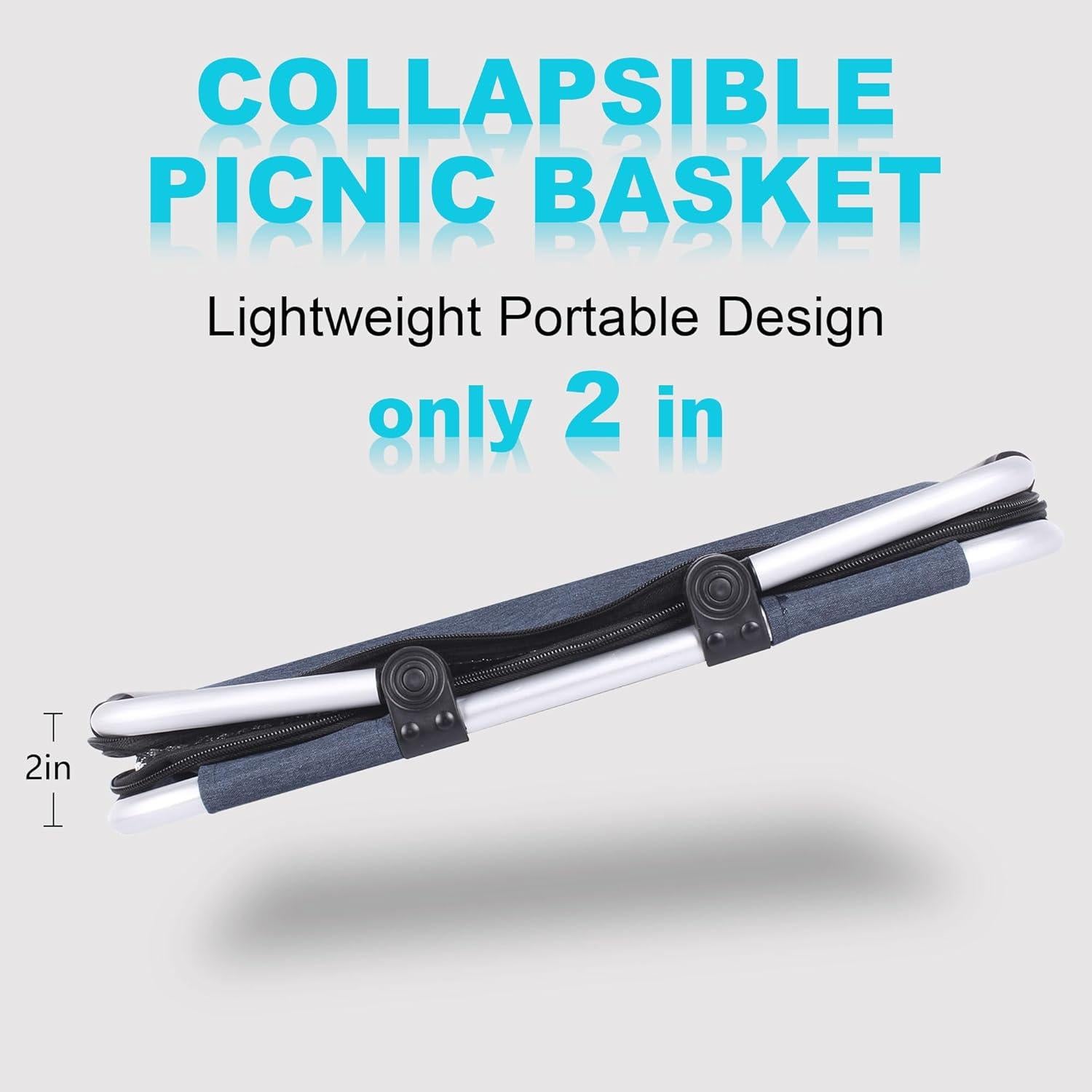 Cesta de Picnic Plegable SIYUAN 27L Aislada Azul