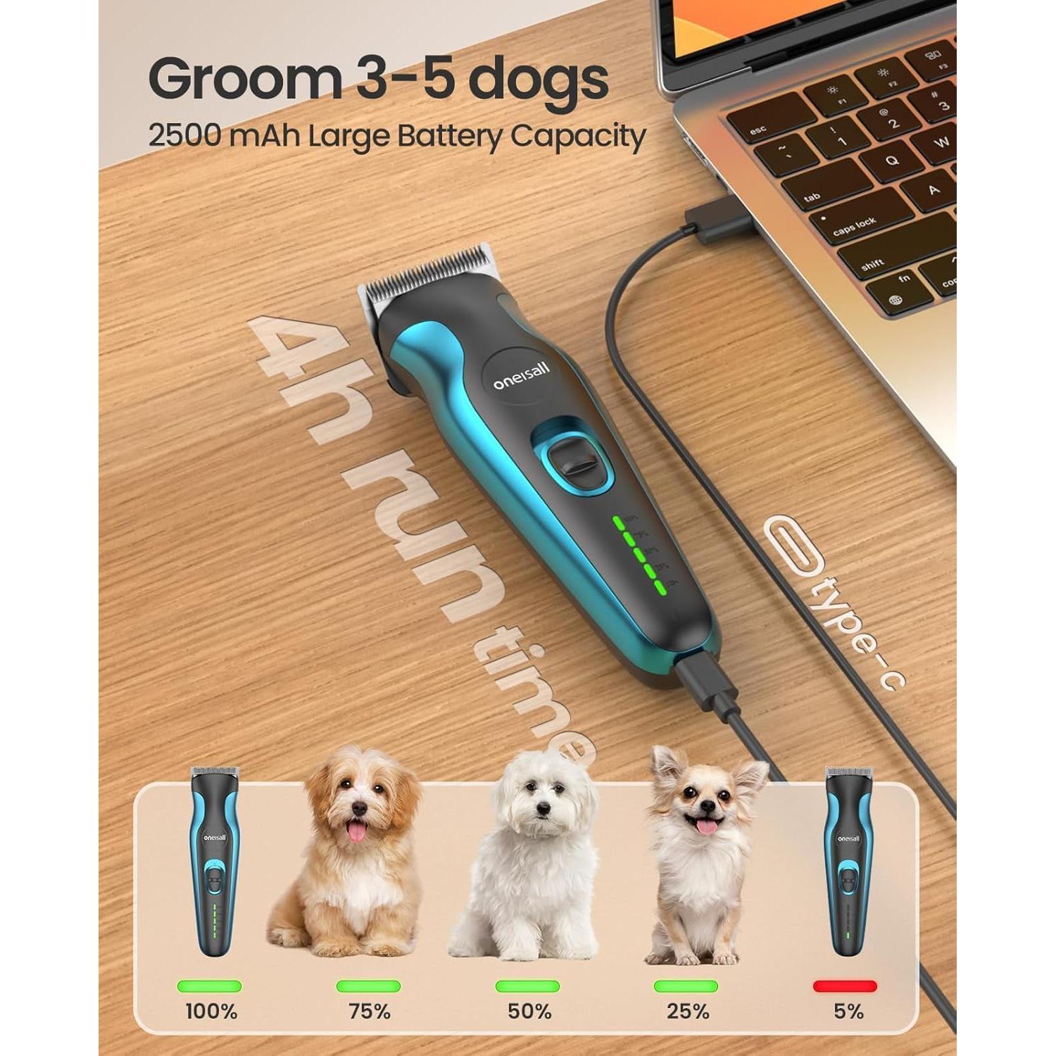 Cortadora de Perros Inalámbrica Oneisall DTJ 002 50dB 2 Velocidades