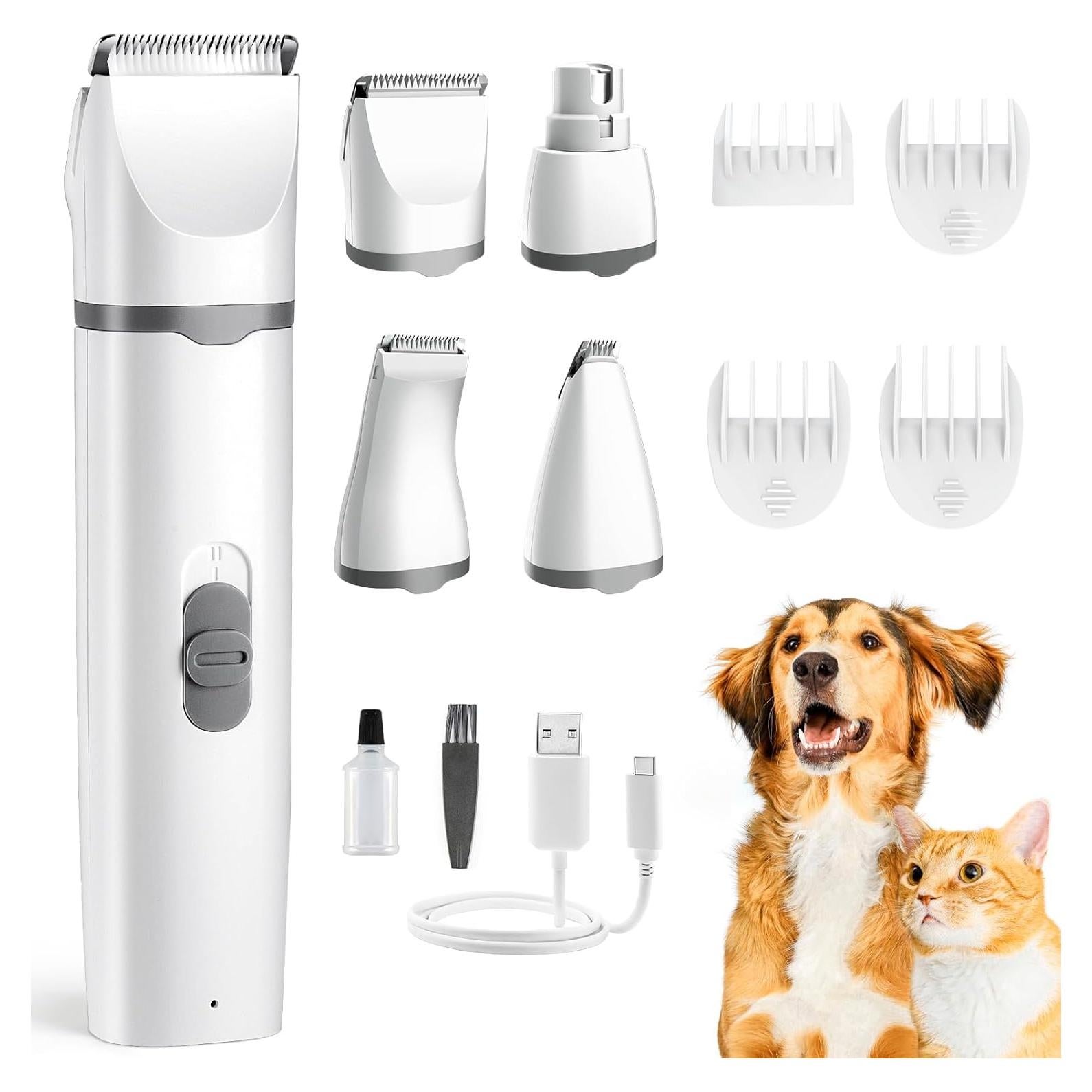 Kit de Cortapelos Inalámbrico Masagotti 4 en 1 para Perros y Gatos