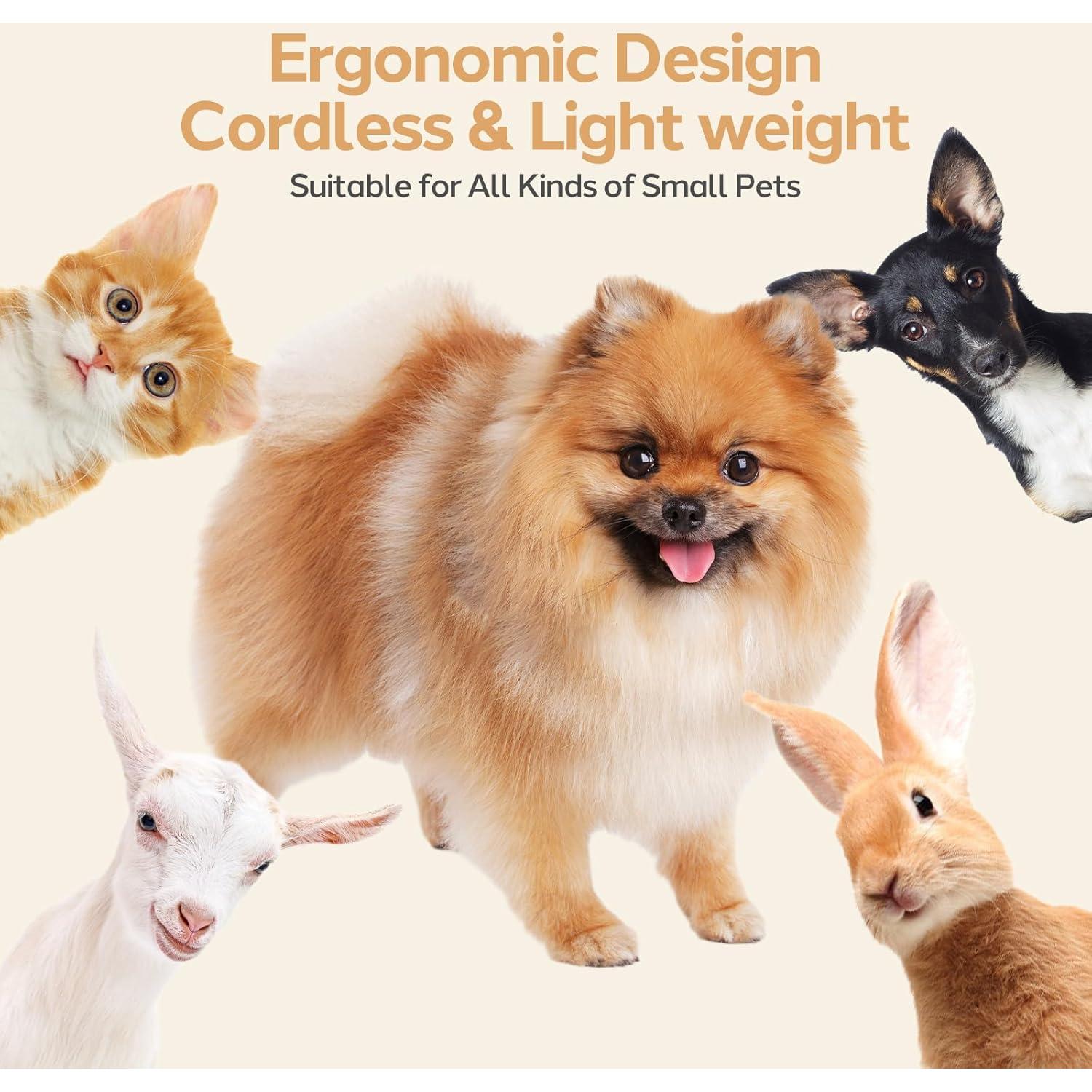 Kit de Cortapelos Inalámbrico Masagotti 4 en 1 para Perros y Gatos