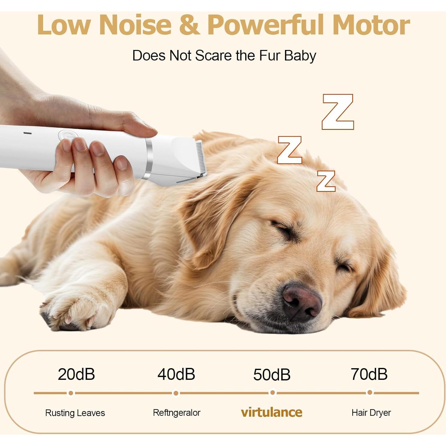Recortadora de Pelo para Mascotas Virtulance 4 en 1 Inalámbrica
