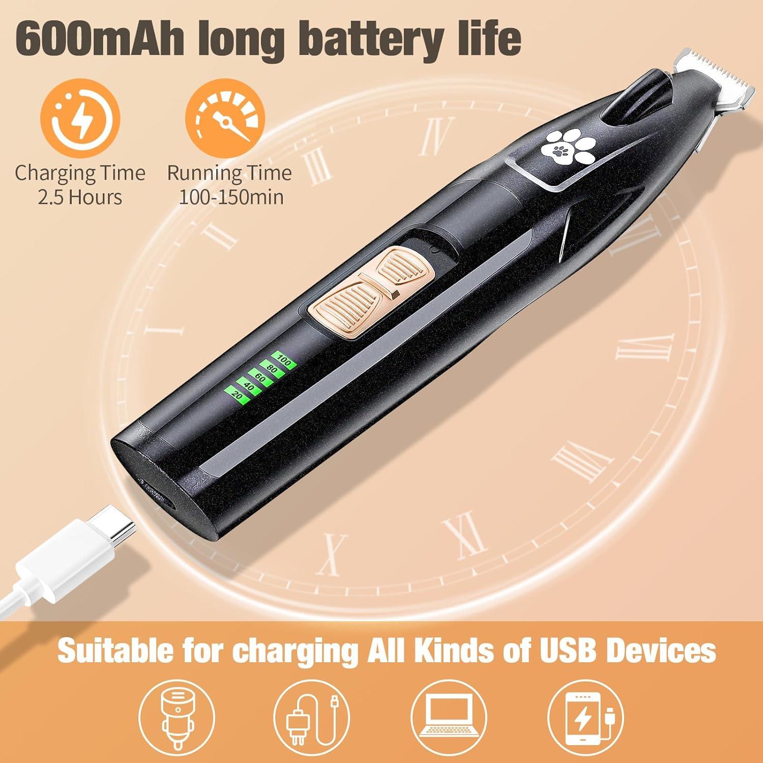 Recortadora Inalámbrica para Perros GIMPYN con LED 19cm