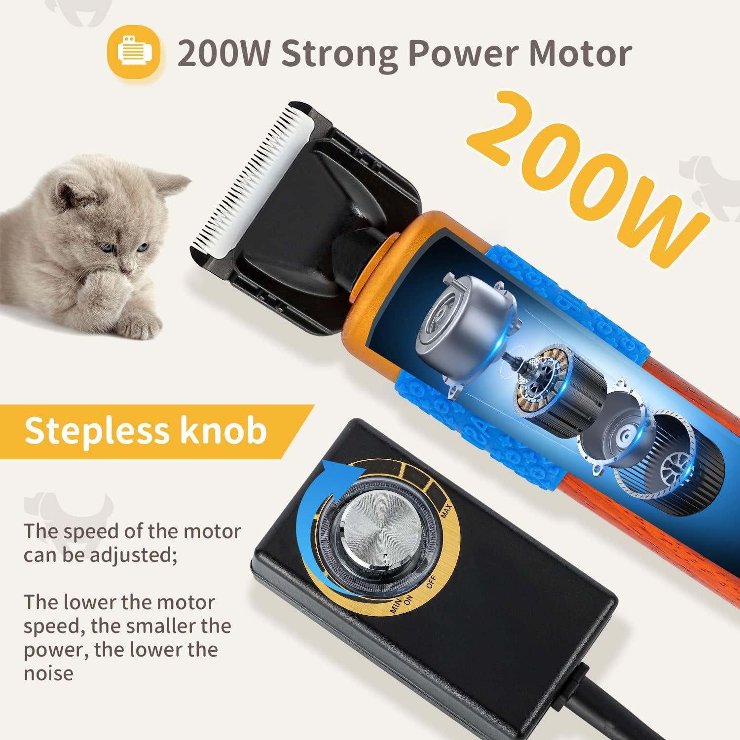 Cortadora de Pelo para Mascotas CGOLDENWALL 200W Bajo Ruido