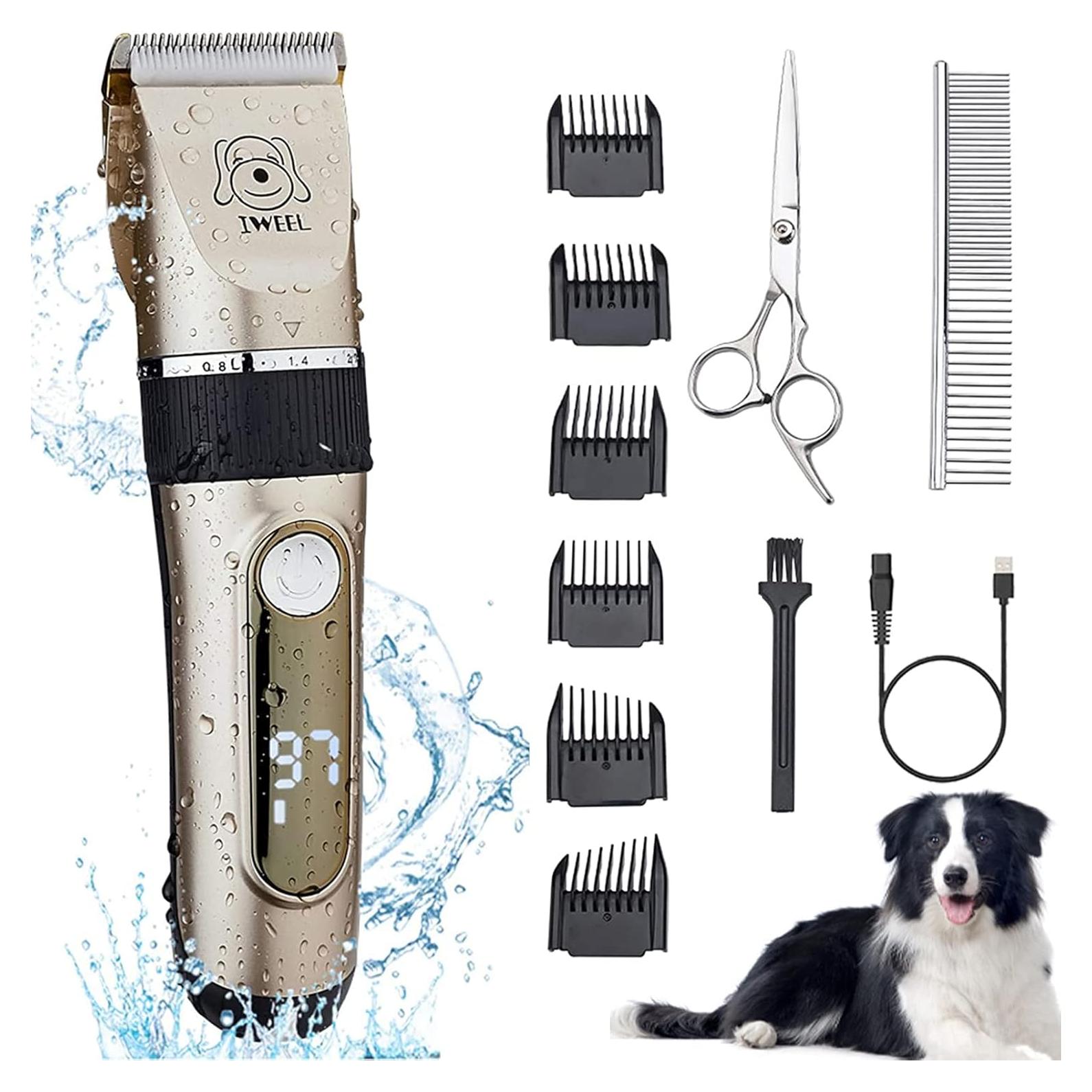 Cortadora de Pelo Inalámbrica IWEEL Oro 2 Velocidades 0.49kg