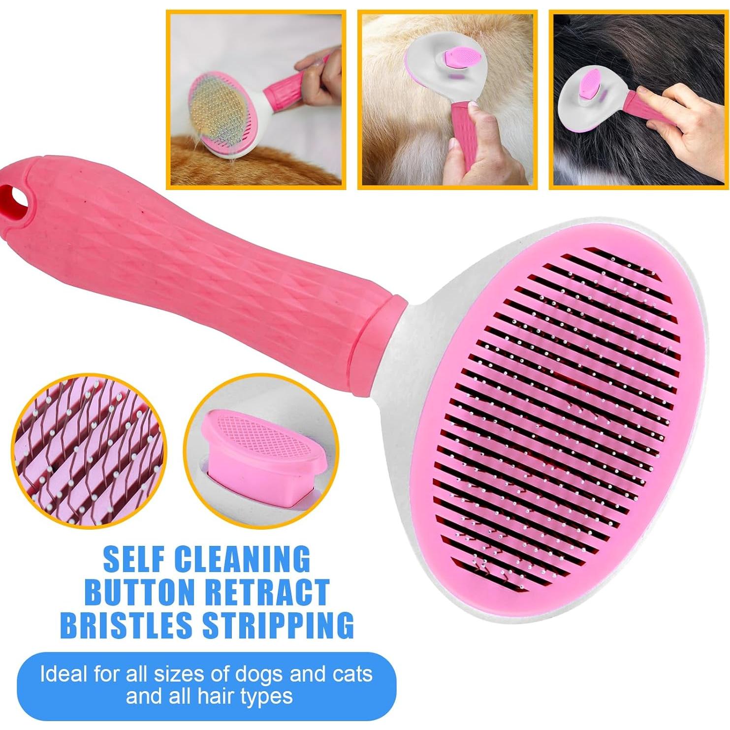 Complete Pet Grooming Solution by Dog - 9PCS Kit with Slicker Brush, Deshedding Tool, and Grooming Comb for All Breeds and Sizes, Promotes Healthy Skin and Coat