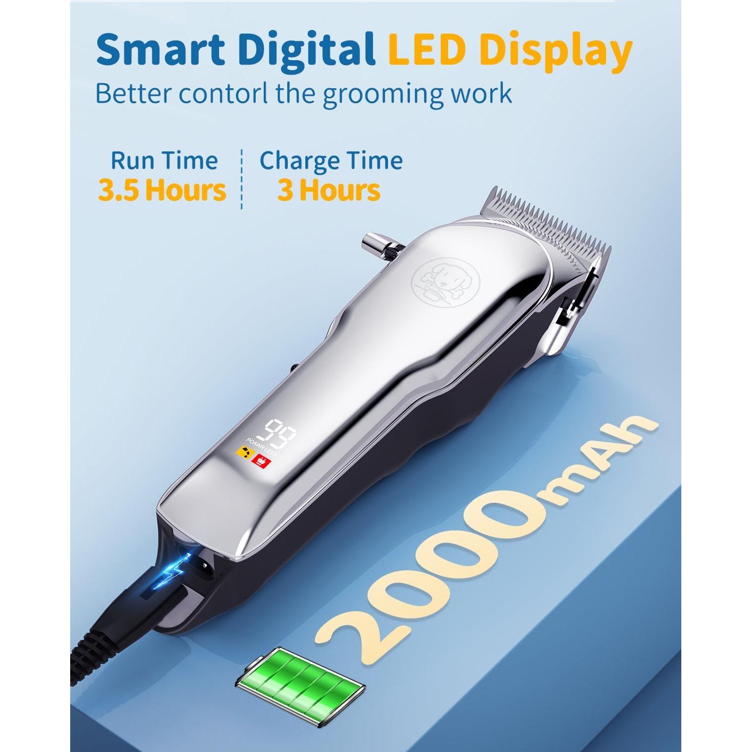 Cortadora de Perros Inalámbrica TURN RAISE 7000rpm con LED