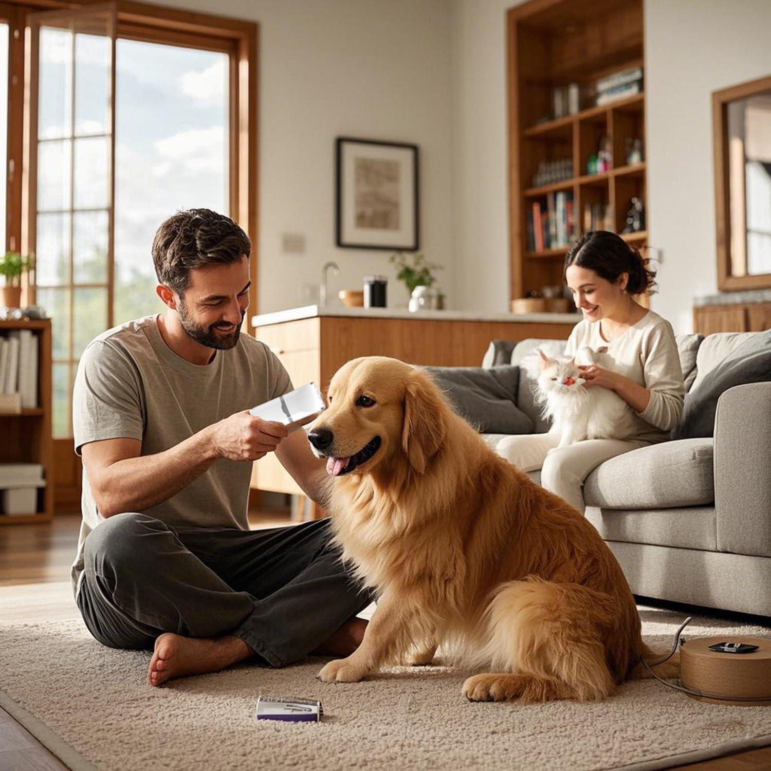 Dog Clippers Grooming Kit Hair Clipper-Low Noise Paw Trimmer- Rechargeable - Cordless Quiet Nail Grinder Shaver for Cats and Other Pets